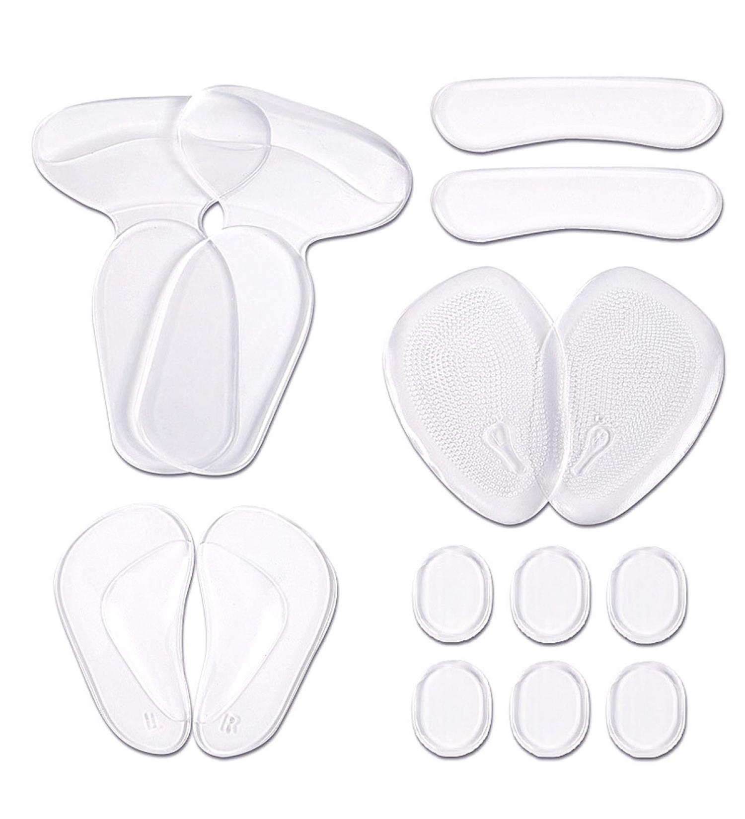 Men's High Heel Insoles - 14 Pcs Clear Silicone Gel Inserts for Foot Pain Relief | Comfort & Support for All-Day Wear - Buy Online on GoSupps.com