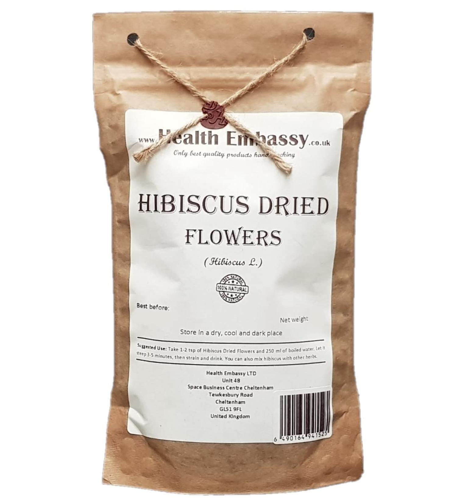  HEALTH EMBASSY Health Embassy Hibiscus Flower Tea | Hibiscus L | Hibiscus Flower Tea 100g - Buy Online on GoSupps.com