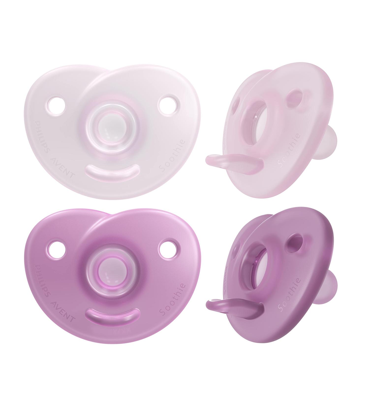 Philips AVENT Soothie Heart Pacifier 0-3 Months Pink/Light Pink 4 Pack SCF099/42 4 Pack 0-3m Pink/Light Pink - Buy Online on GoSupps.com