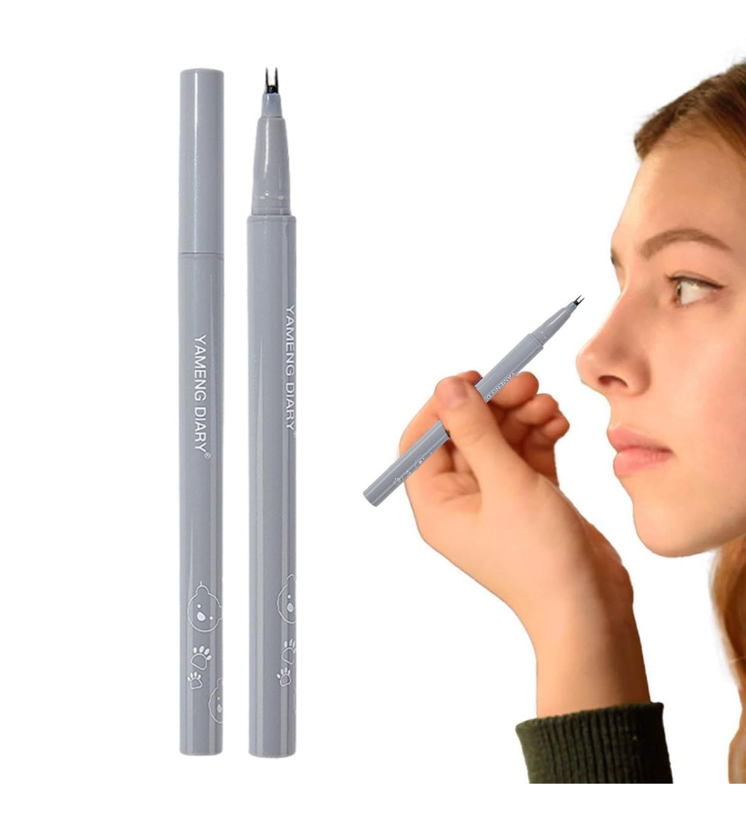 Double Tip Eyelash Pencil | Waterproof Pencil Eyeliner for Lower Lash and Eyelash - Quick-Drying Long Wear Sweatproof Lower Lash Pencil for Women Haoying Brown - Buy Online on GoSupps.com