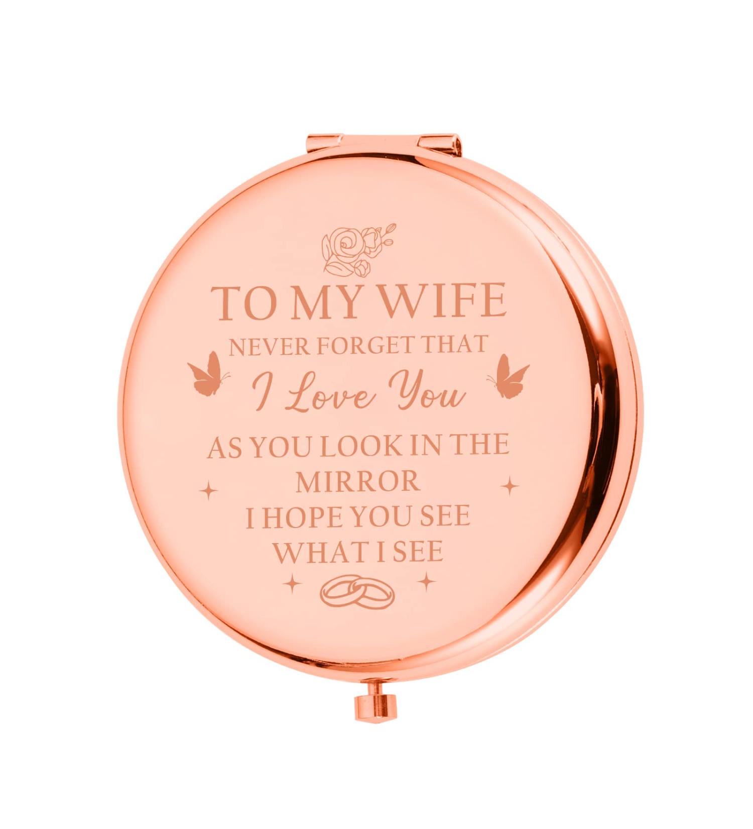 Sophauteem Anniversary Compact Mirror - Perfect Birthday, Wedding, Valentine's Day, or Christmas Gift for Wife from Husband. Ideal Stocking Stuffer to Express Love - Buy Online on GoSupps.com