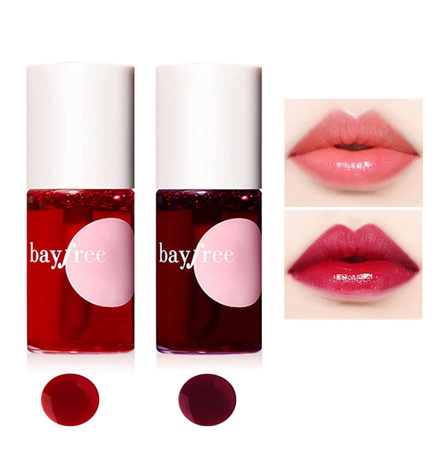 2 Pack Lip Tint Stain Set - Apple & Watermelon | Multi-use Lip & Cheek Tint | High Pigment & Long-Lasting Makeup - Buy Online on GoSupps.com