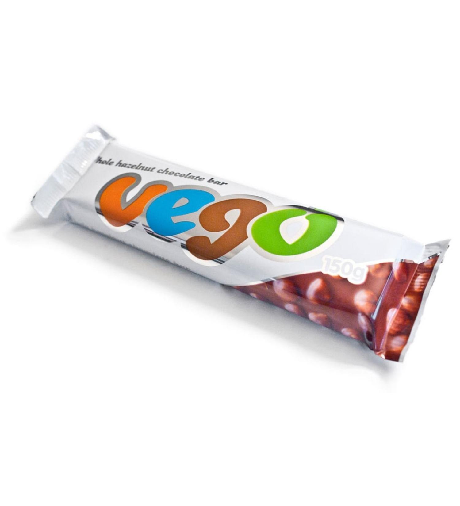 Vego VEGO Pack of 5 organic chocolate bars with whole hazelnuts 150g