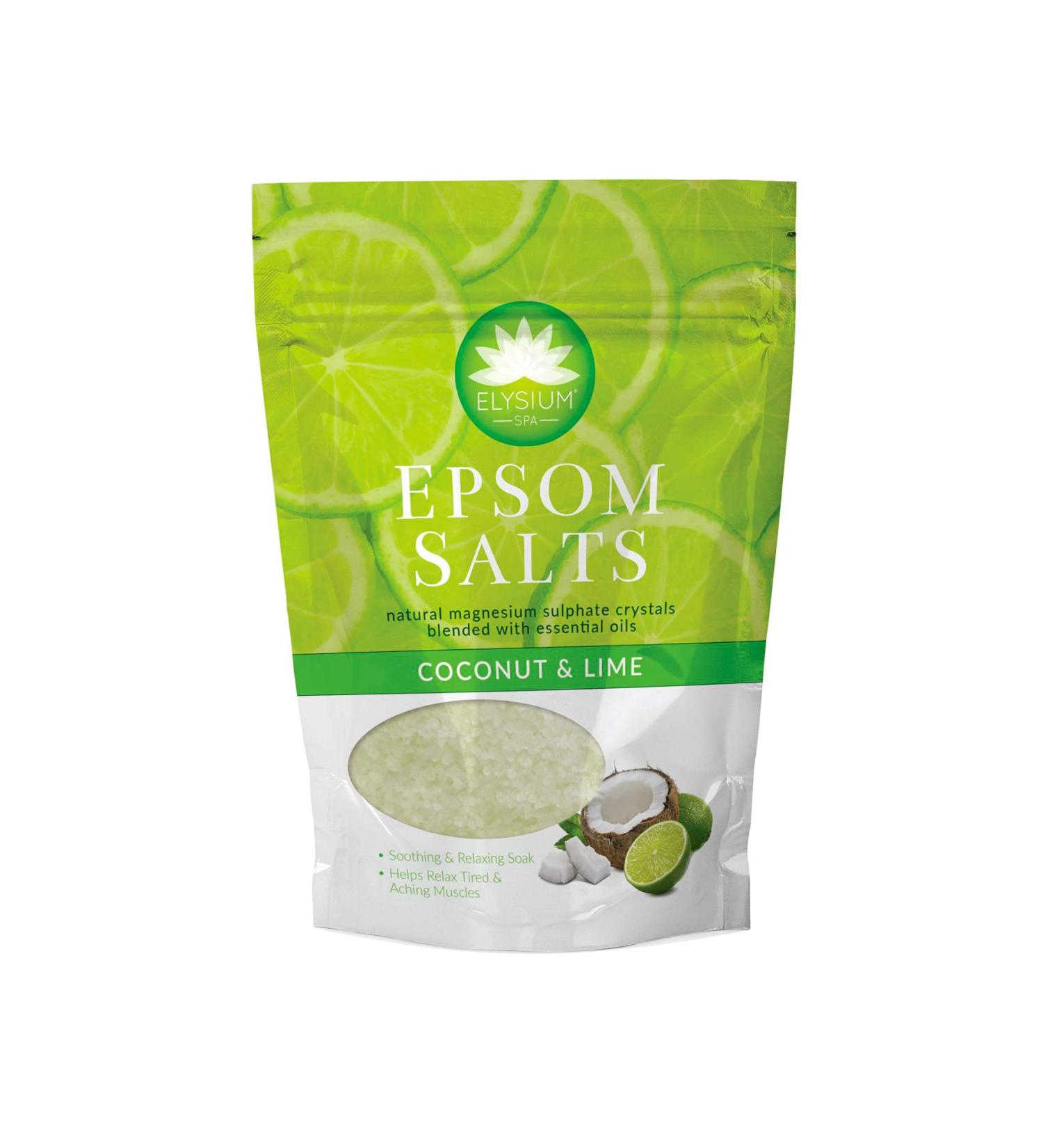 Elysium Spa Coconut Lime Epsom Bath Salts - Natural Relaxation - Buy Online on GoSupps.com