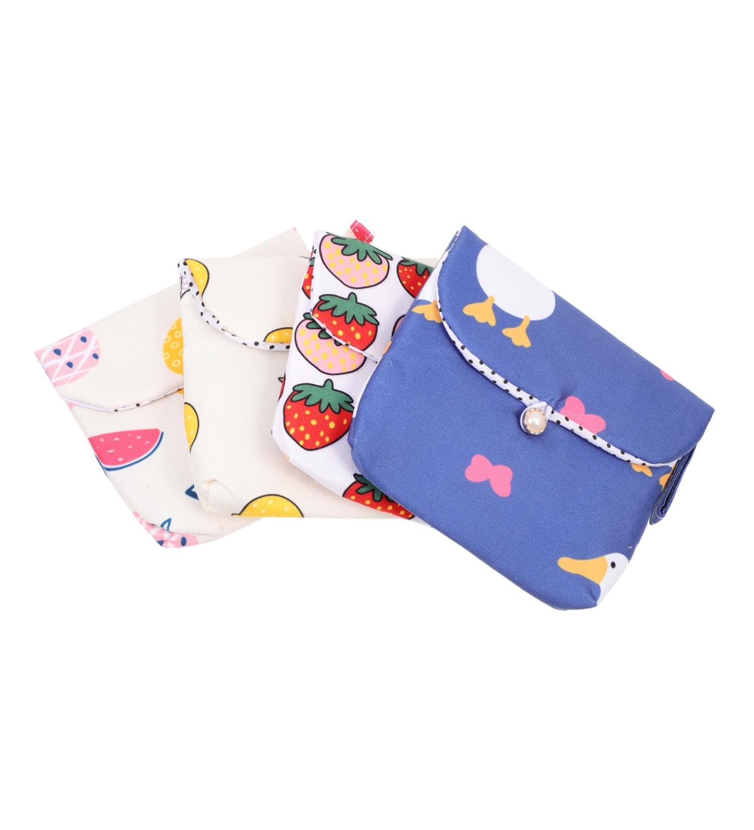 Healeved Menstration Crustation Lobster 4pcs Napkin Storage Bag Menstration Crustation Lobster Feminine Menstruation Bag s Coin Holder Canvas Stand Makeup Brush Container Nursing Pad Bag - Buy Online on GoSupps.com