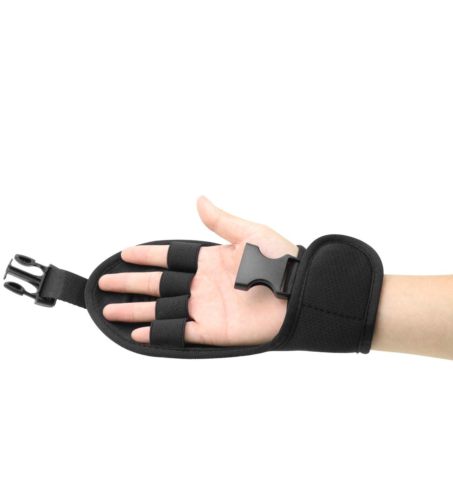 Biange Finger Splint Brace - Rehabilitation Gloves for Elderly Stroke Recovery & Hand Training - Black - Buy Online on GoSupps.com