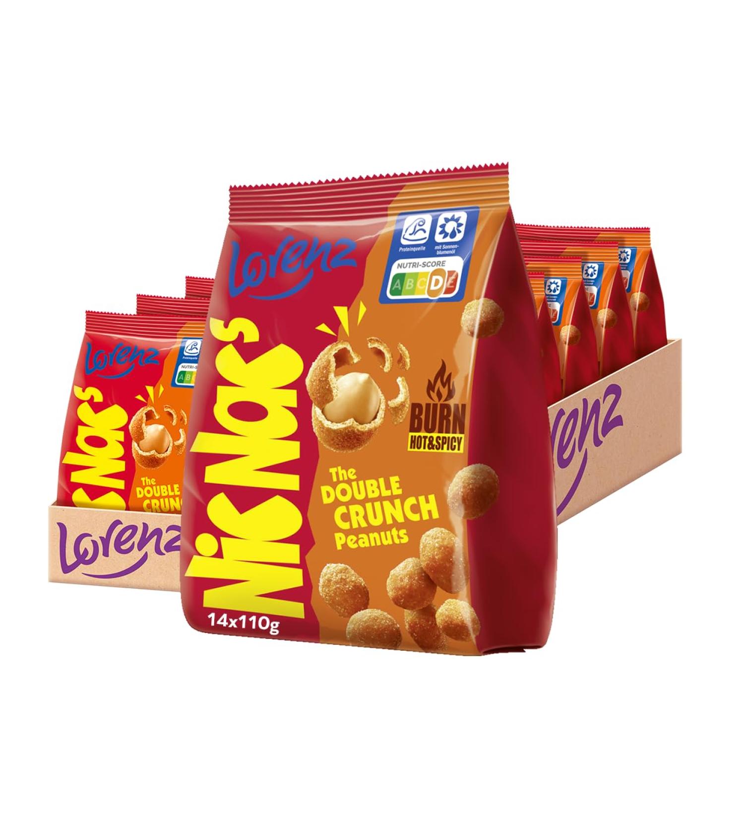 Shop Lorenz Snack World NicNac's Burn - 14-Pack (110g) | International Shipping Available - Buy Online on GoSupps.com