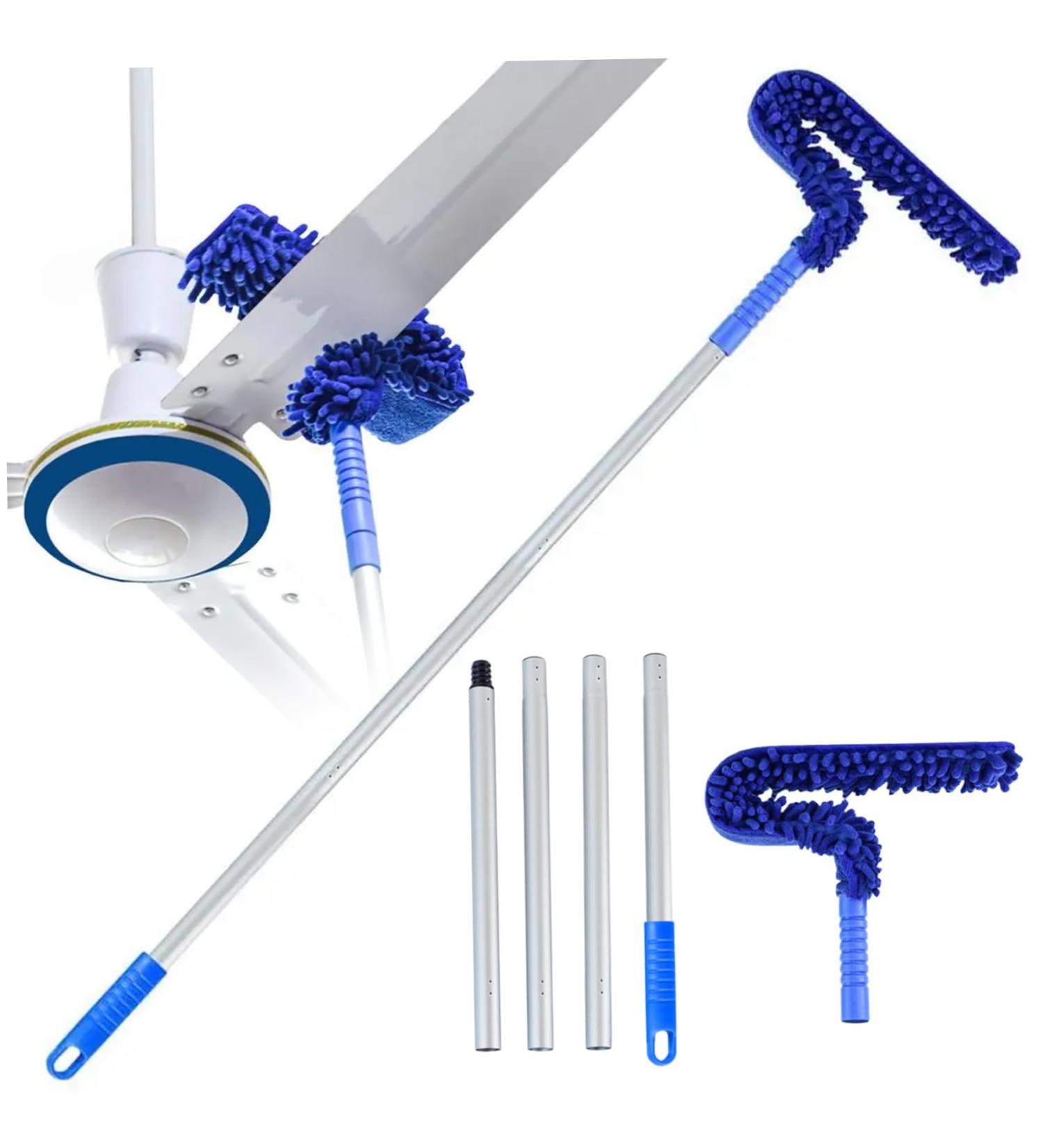 Ceiling Fan Cleaner Duster with Detachable Extension Pole 55inches Washable and Reusable Ceiling Fan Cleaner All-around High Efficiency Fan Duster for Furniture Floor Electronics (As shown) - Buy Online on GoSupps.com