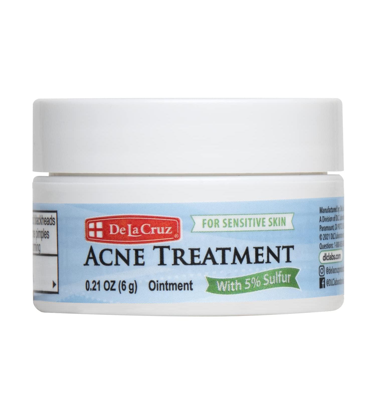 De La Cruz Acne Treatment 5% Sulfur 0.21 oz - Effective Acne Solution - Buy Online on GoSupps.com