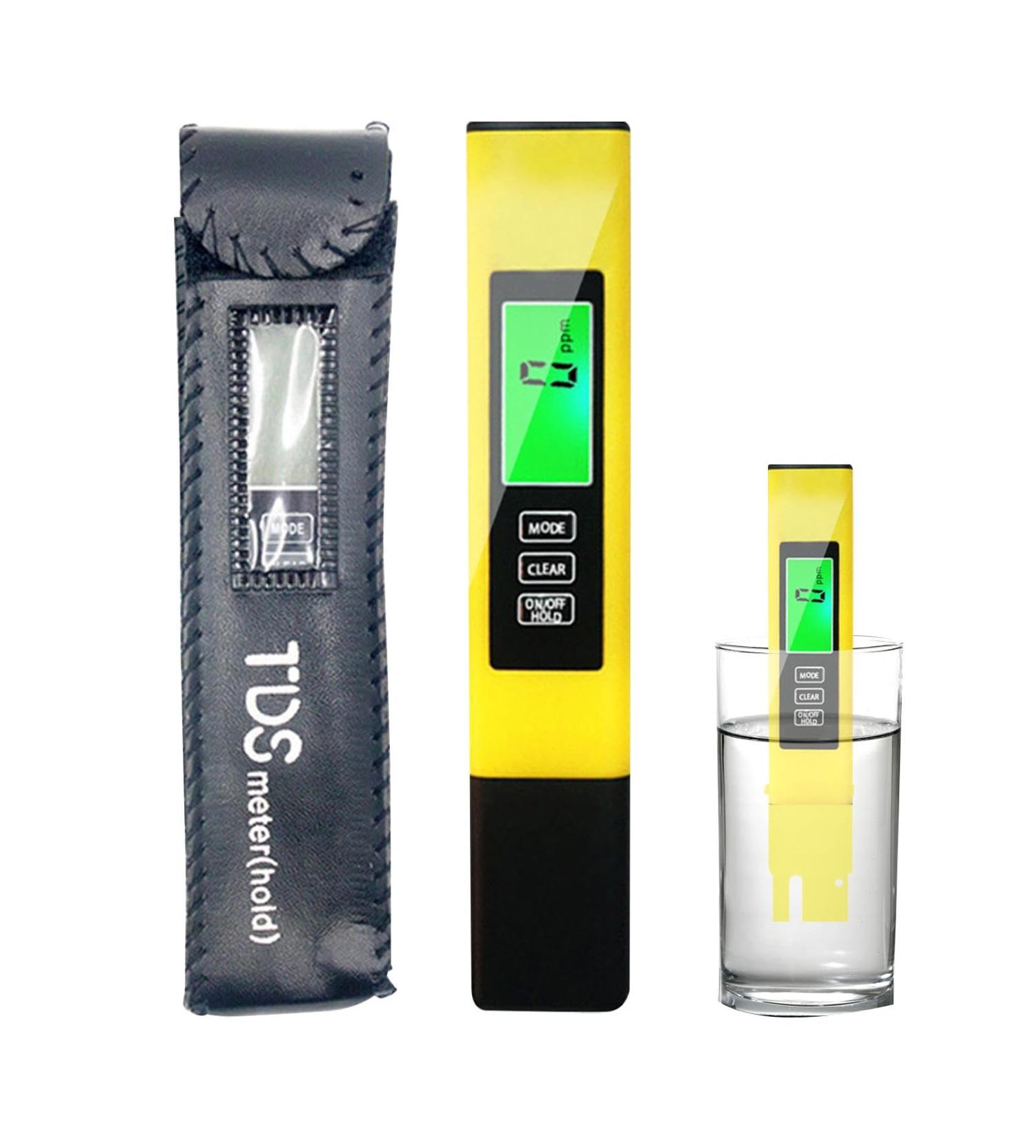 TDS Water Tester - Drinking Water Tester | Professional Drinking Water Testing Pen Multifunctional Digital Water Tester Yellow - Buy Online on GoSupps.com