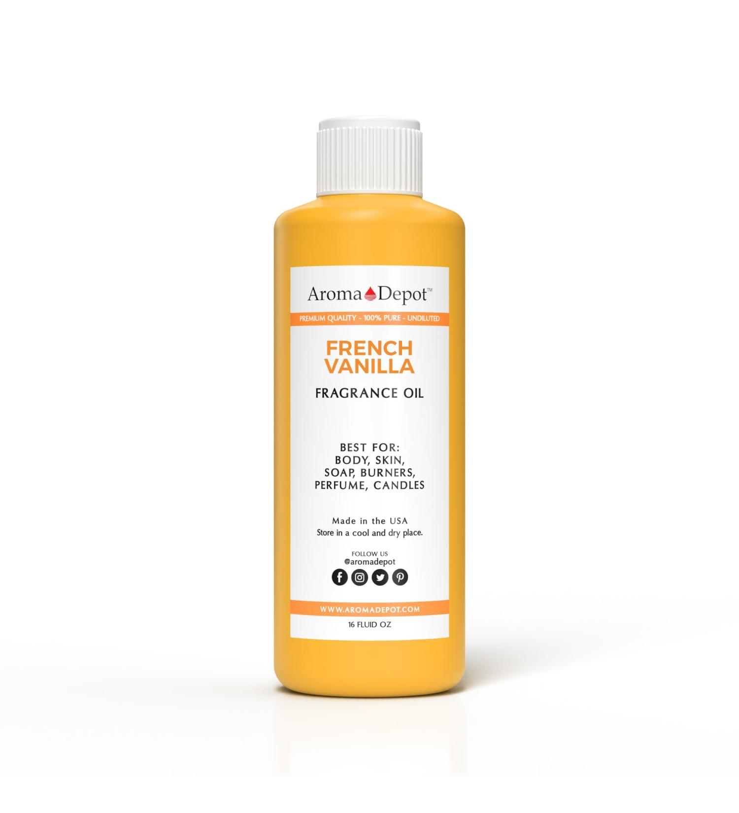 Aroma Depot French Vanilla Perfume Oil - Premium Quality Fragrance Oil (16oz) | Uncut Sweet Scent Available in 7 Sizes - International Shipping - Buy Online on GoSupps.com