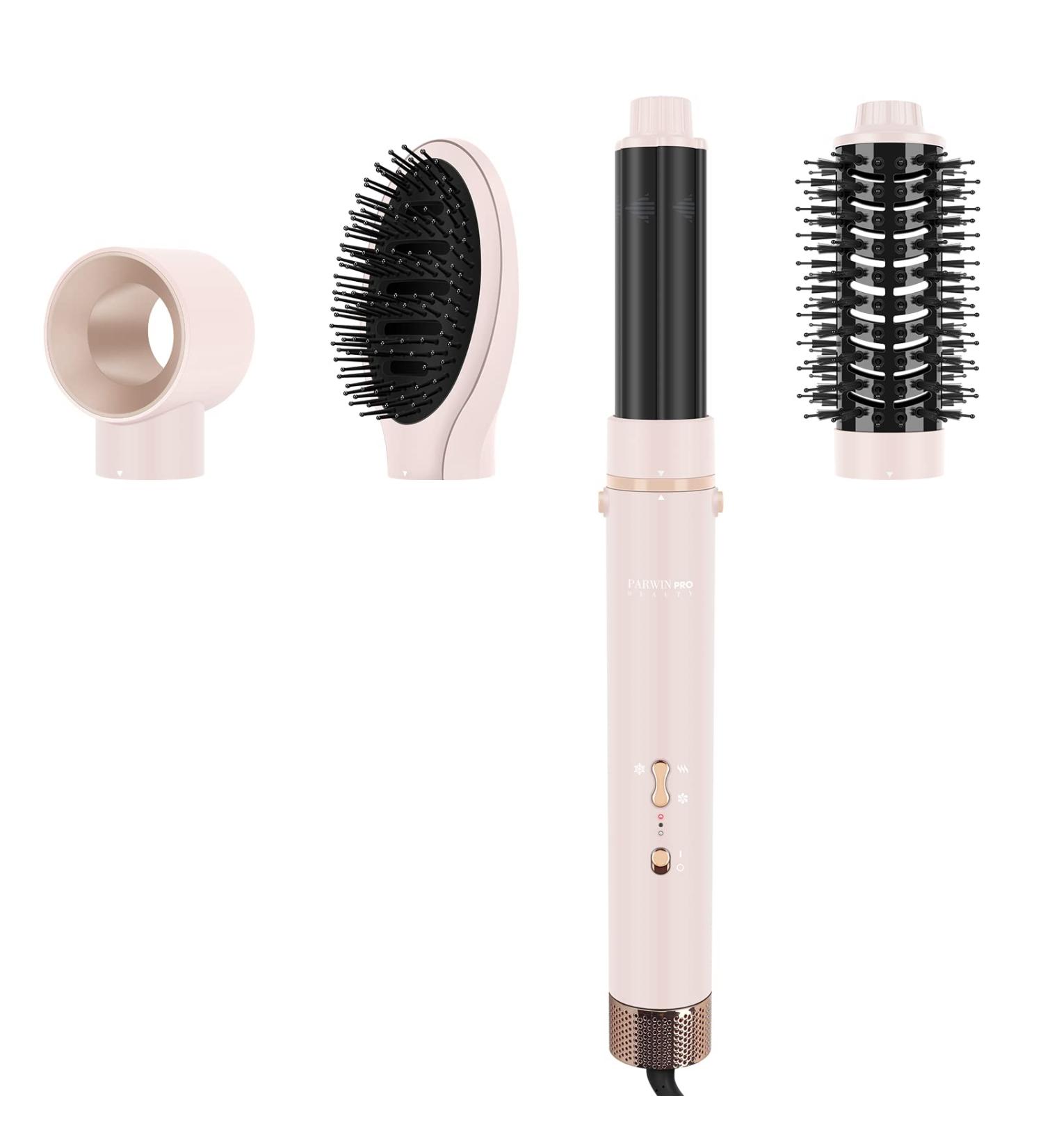 Parwin Pro Beauty 4-in-1 MaxAIR Styler Hair Dryer Brush Set - Hairdryer, Curler, Hot Brush for Styling, Volumizing, and Curling with Ion Care - High-Speed Motor - Pink - Buy Online on GoSupps.com