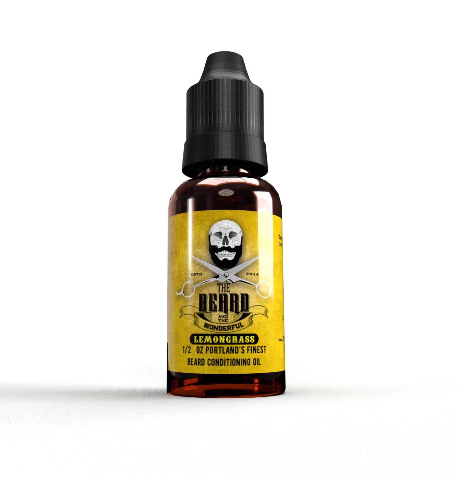 Premium Beard Conditioning Oil for Men - Natural Jojoba Oil for Beard Growth, Softening & Strengthening | Lemongrass Scent - 15ml - Buy Online on GoSupps.com