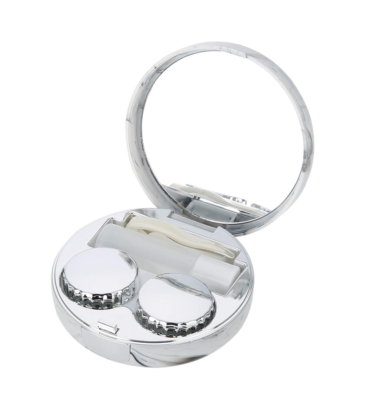 ZJchao Portable Contact Lens Container - 4 Colors Marble Design Eye Care Kit - Durable Plastic - Buy Online on GoSupps.com