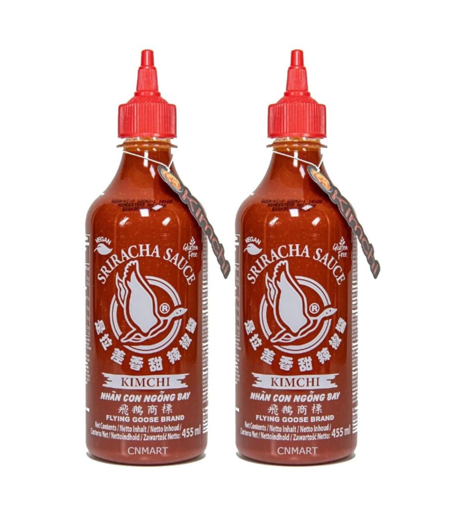 Flying Goose Sriracha Kimchi Hot Chilli Spicy Sauce Vegan 455ml (Pack of 2) by CNMART - Buy Online on GoSupps.com