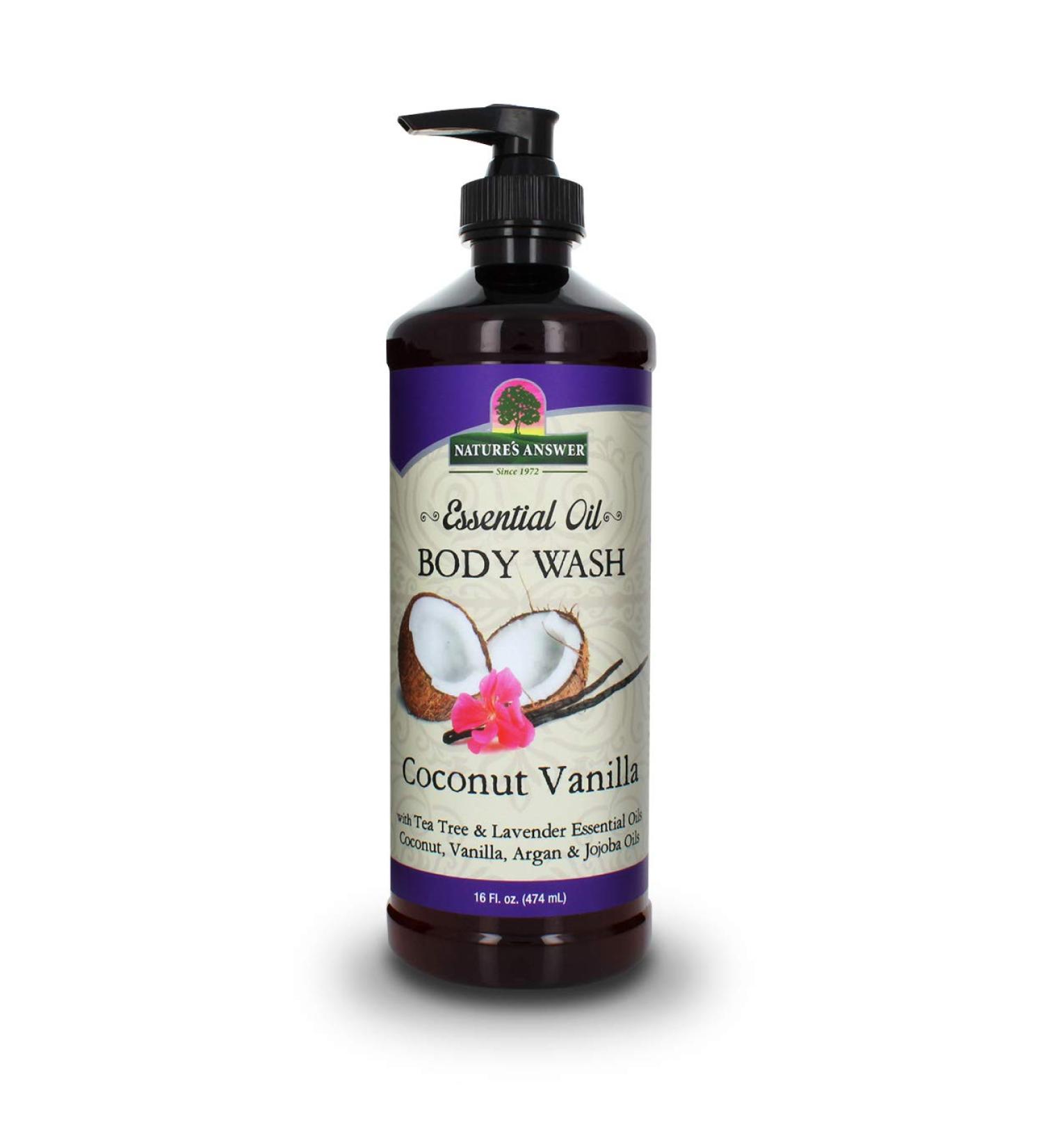 Nature's Answer Coconut Vanilla Body Wash - Vegan, Paraben-Free, 16oz - Ideal for Sensitive Skin - Buy Online on GoSupps.com