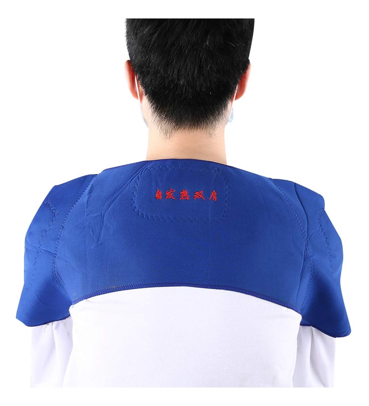 Premium Self-Heating Neck and Shoulders Pain Relief Pad - Adjustable Elastic Warm Shoulder Care (Blue) | International Shipping Available - Buy Online on GoSupps.com