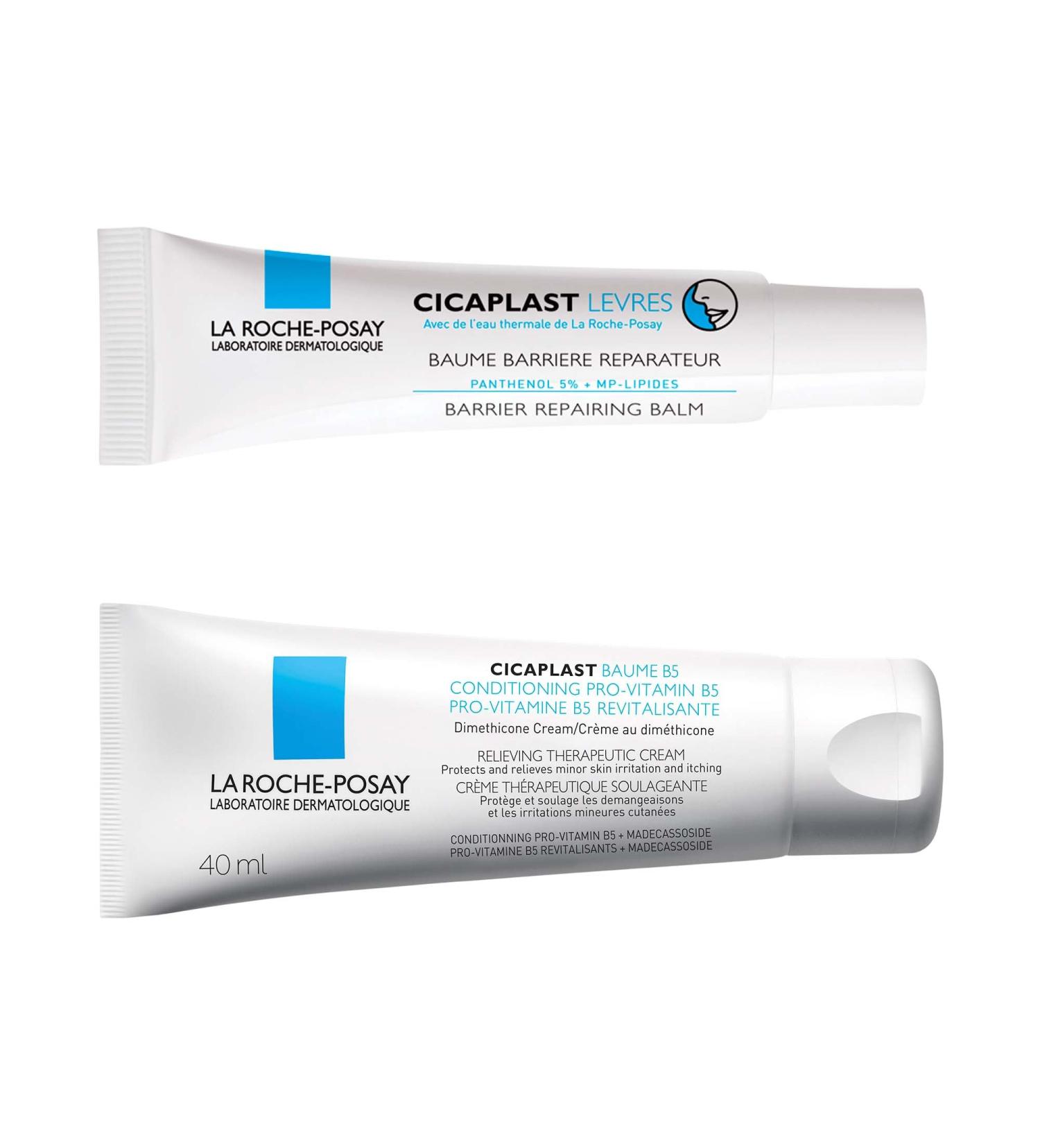 La Roche-Posay Cicaplast Balm & Lips Moisturizer BUNDLE. Cicaplast Baume B5 Multipurpose Balm & Lips Moisturizer for Cracked Very Dry Skin & Lips. Suitable for Sensitive Skin & Children. BUNDLE: Cicaplast Baume & Lips - Buy Online on GoSupps.com