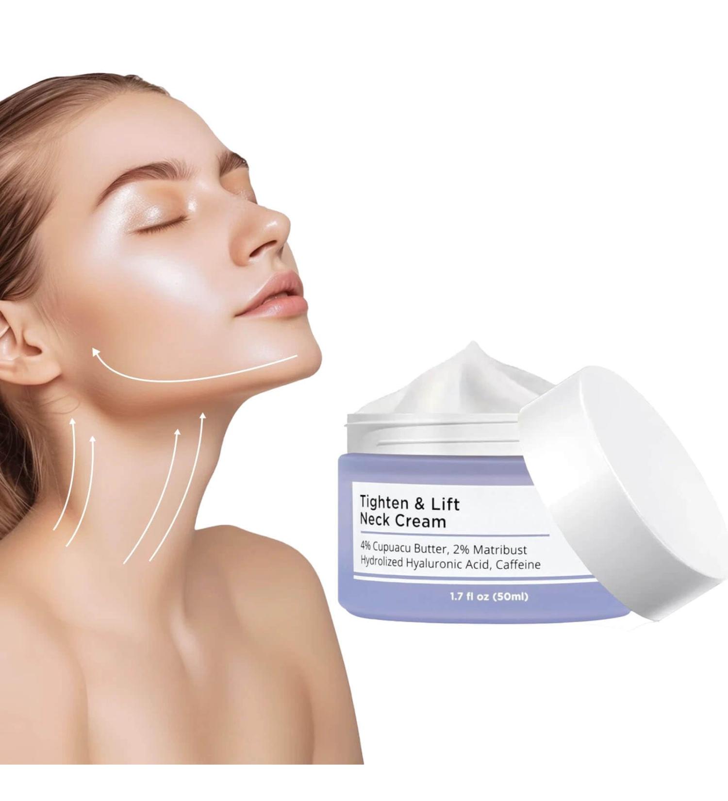 Neck Firming Cream with Hyaluronic Acid - Tighten Lift & Hydrate for Youthful Skin | 1.7 oz - Buy Online on GoSupps.com