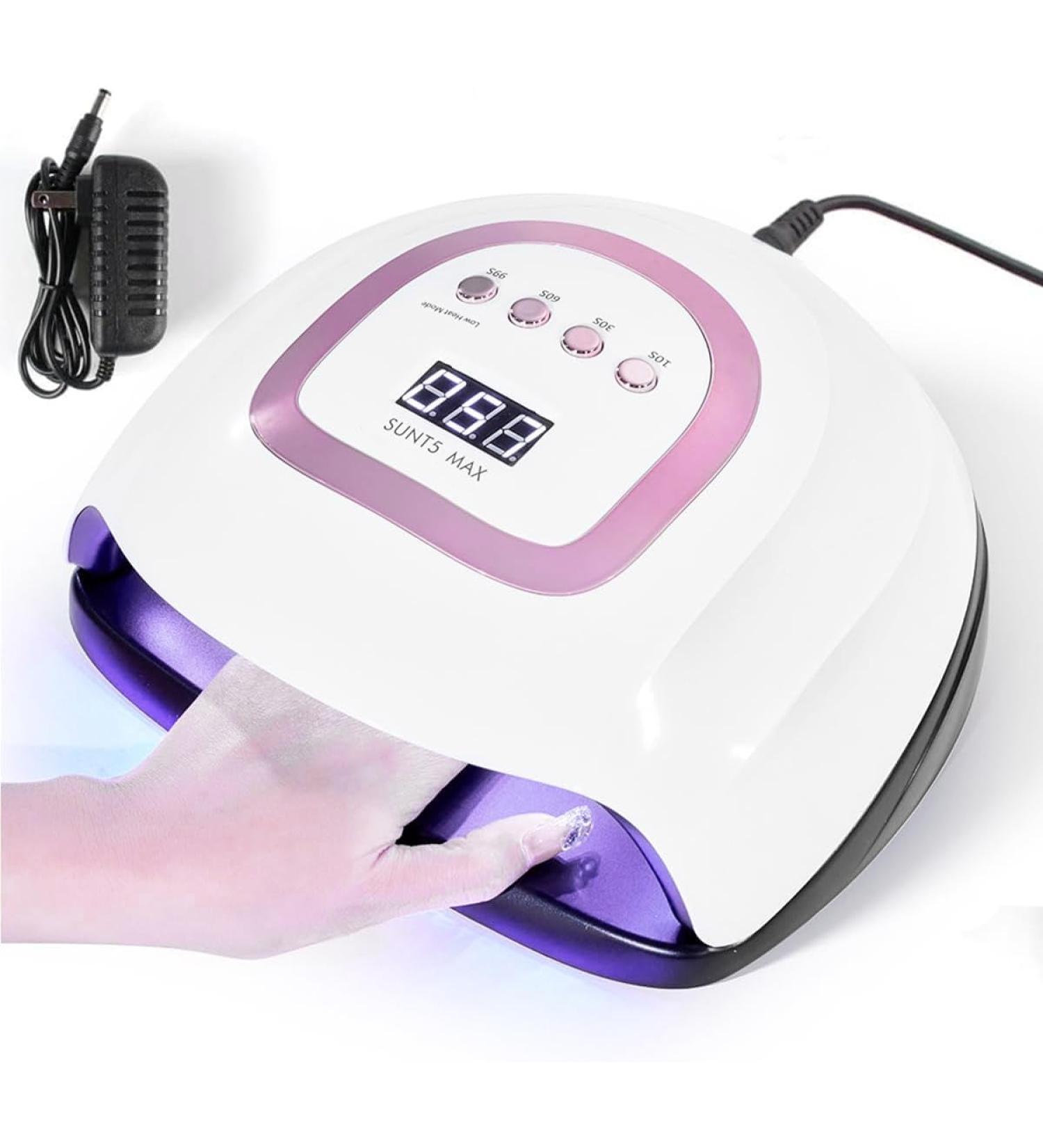 220W UV LED Nail Lamp with 57 Beads, Quick-Drying Gel Curing for Salon Quality Gel Nails - White - Buy Online on GoSupps.com
