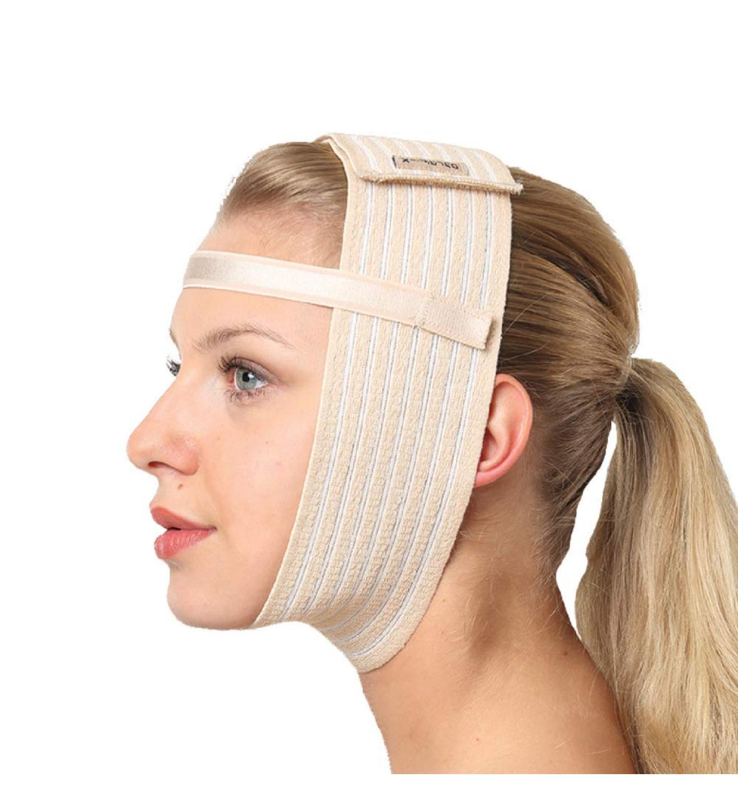 Women's Post Surgical Chin Strap Bandage - Neck & Chin Compression Garment for Face Slimming & Anti-Aging - Buy Online on GoSupps.com