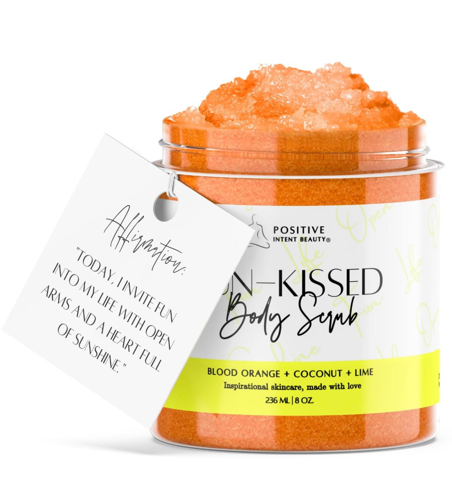 Aromatherapy Body Scrub for Glowing Skin | Exfoliating Sugar & Soothing Extracts | 8oz Orange - Nourish Dull Skin International Shipping - Buy Online on GoSupps.com