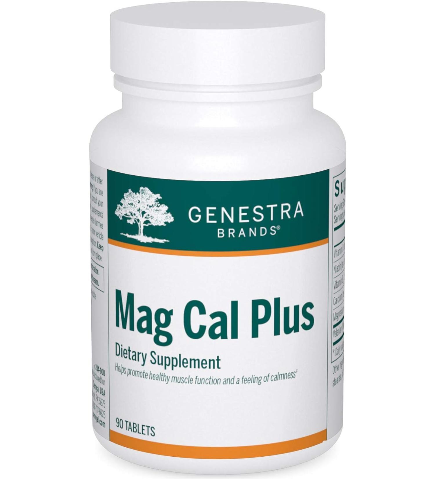 Genestra Mag Cal Plus - Magnesium Calcium Vitamin D B Vitamins & Valerian - 90 Tablets - Buy Online on GoSupps.com