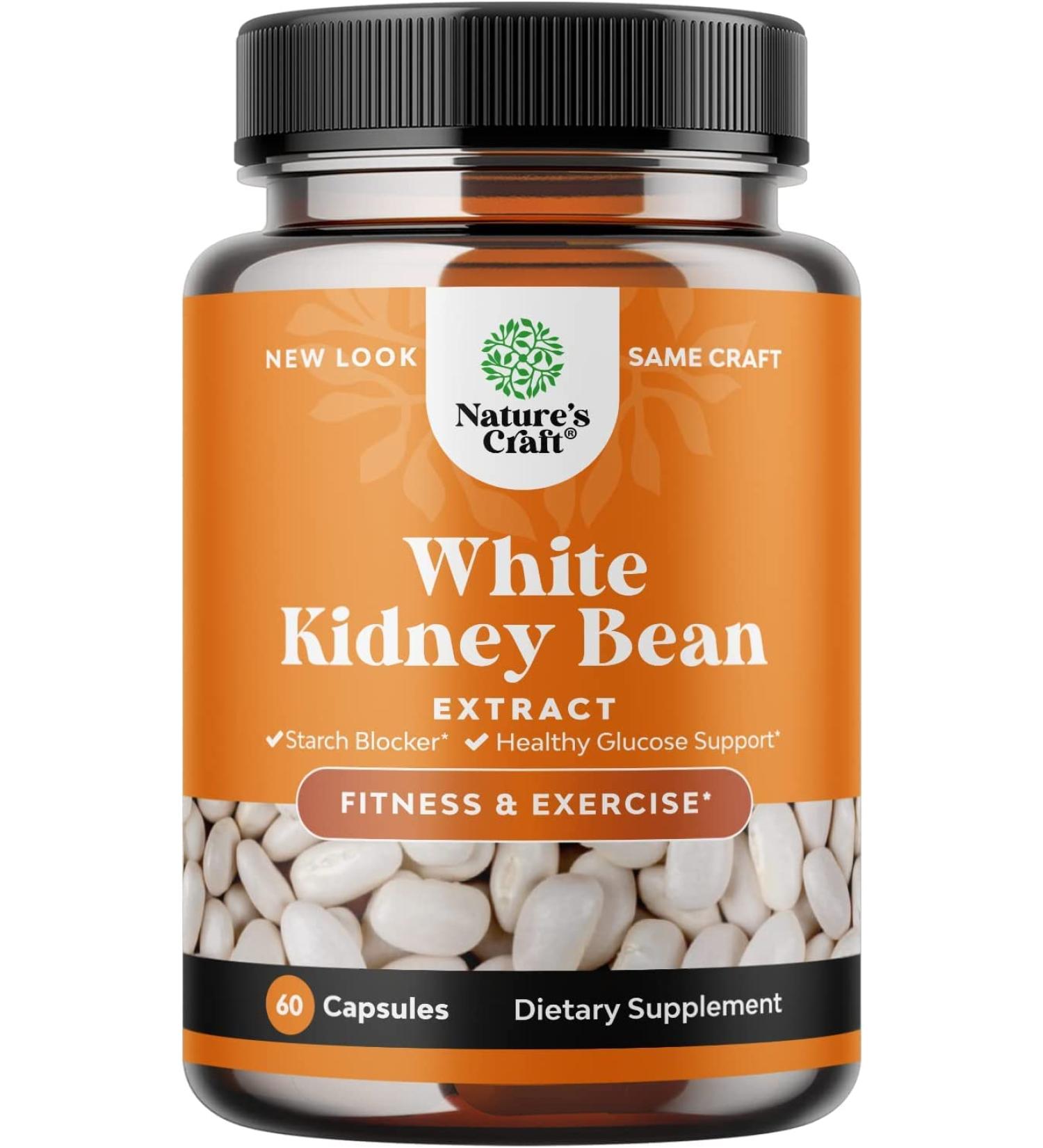White Kidney Bean Energy Booster Capsules - Natural AMPK Activator & Antioxidant Supplement for Men and Women - Buy Online on GoSupps.com