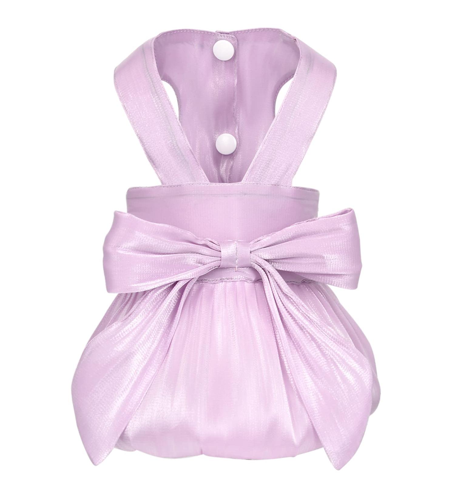 Small Dog Clothes for Girls - Purple Puppy Dress Outfit for Chihuahua, Yorkie, and Tiny Breeds - XS Dog Clothing - Buy Online on GoSupps.com
