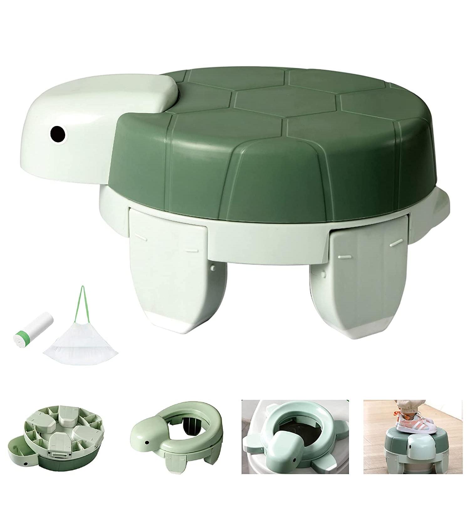 Rezlli 4-in-1 Portable Potty Training Seat with Disposable Liners - Green - Buy Online on GoSupps.com