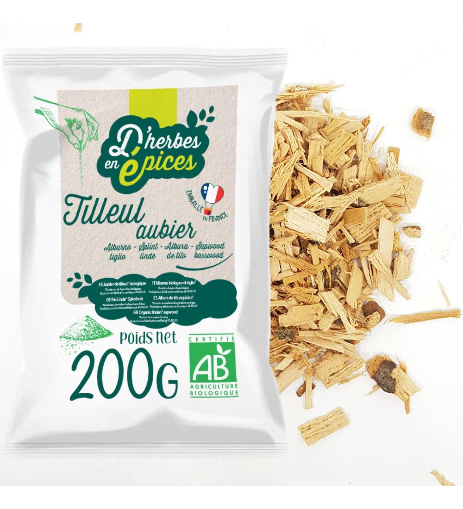FILEANE DHERBES AND EPICES Organic lime sapwood 200g Bulk herbal tea and infusion Certified organic - Buy Online on GoSupps.com