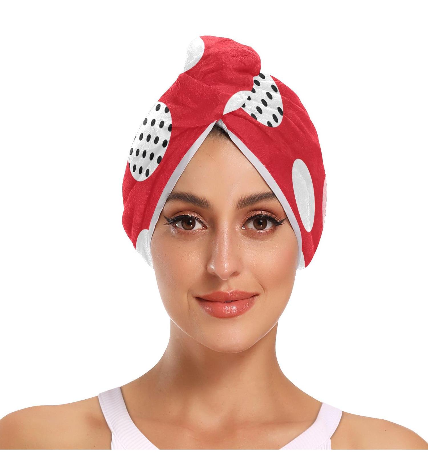 Graffiti Color Points Hair Towel 2 Pack | Super Absorbent Quick Dry Hair Turbans for Women & Girls - Buy Online on GoSupps.com