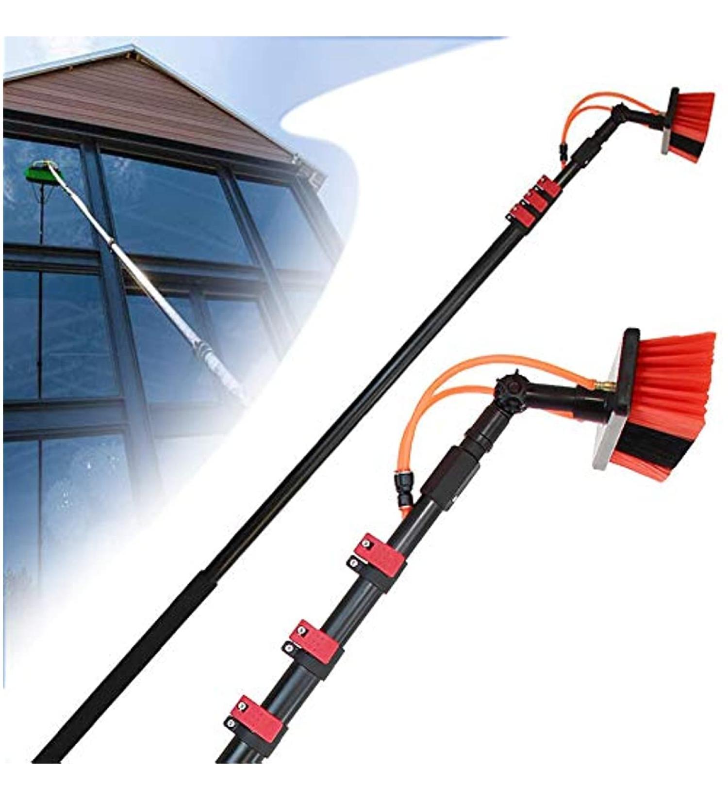 Window Cleaning Pole photovoltaic cleaner Window Cleaning Water-fed Pole Water Fed Brush Water Fed Pole Kit Window Cleaning Pole Water/Hose Fed Pole Window Cleaning Brush 35cm Brush Head 9M/30FT - Buy Online on GoSupps.com