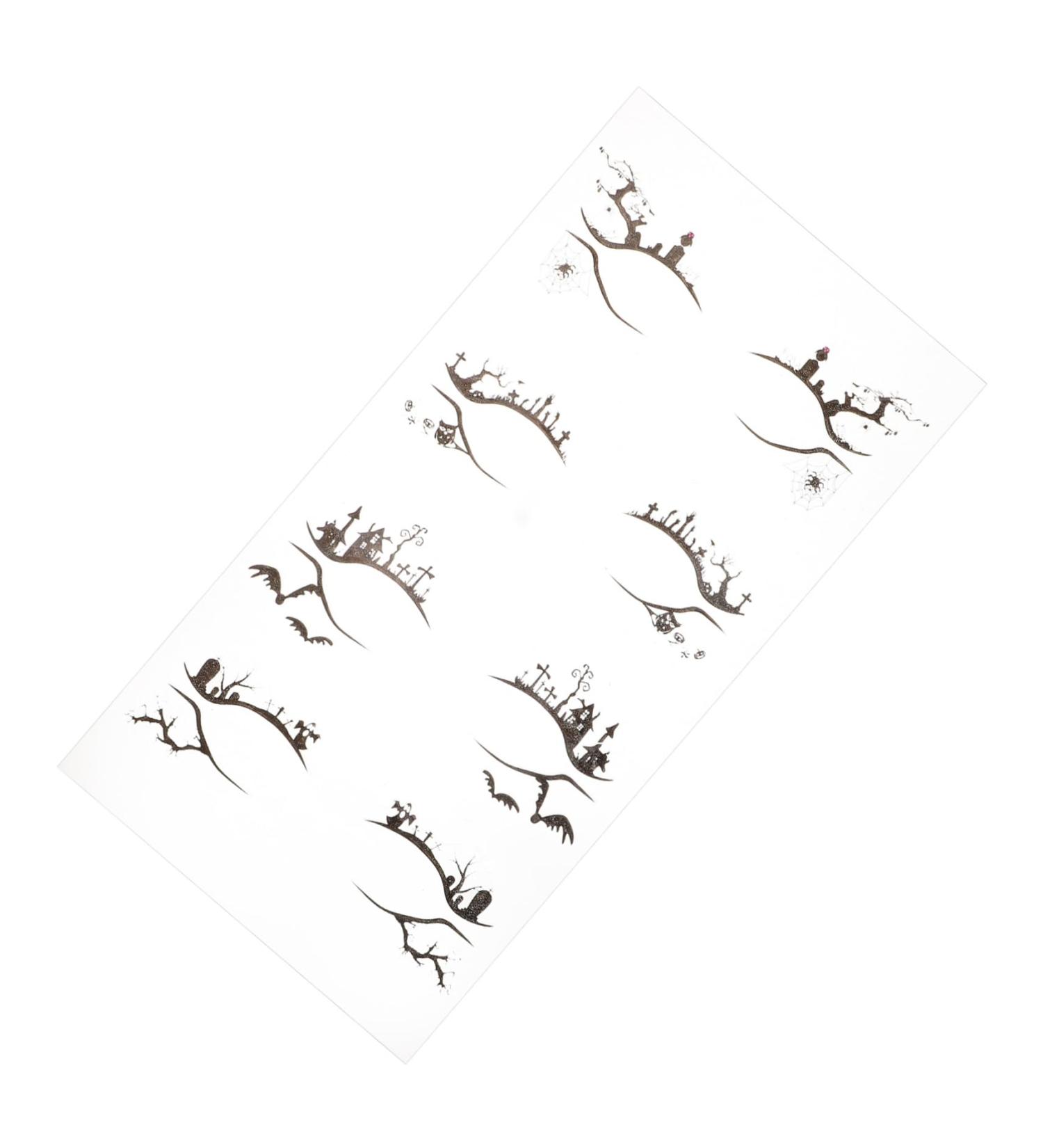 VINTORKY 4 Pairs Halloween Eyeliner Stickers Decor Eyeshadow Halloween Makeup Tools Eye Makeup Decals Black - Buy Online on GoSupps.com