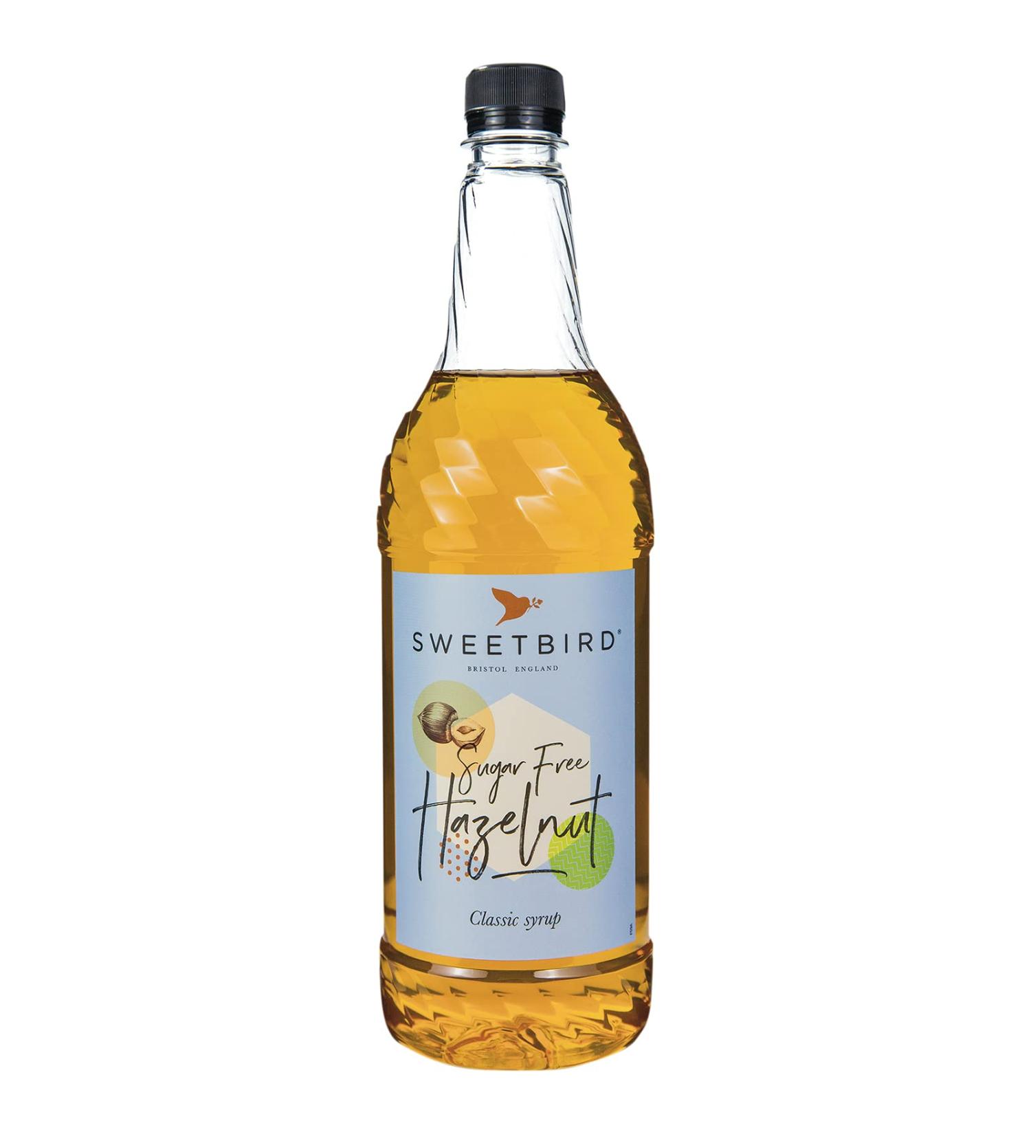 Sweetbird Hazelnut syrup without sugar | 1 liter | FS252 - Buy Online on GoSupps.com