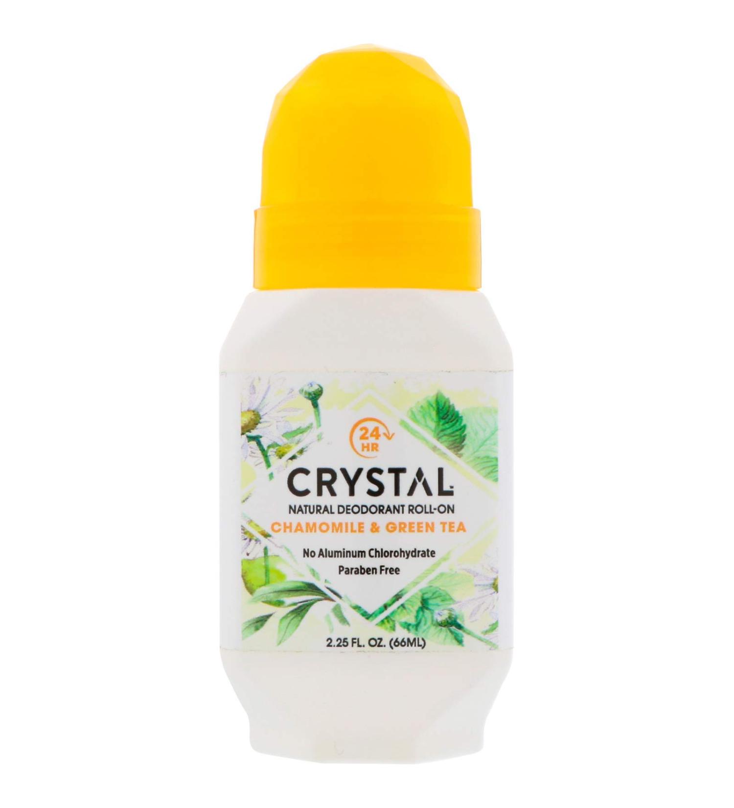 Crystal Essence Mineral Deodorant Roll-On Chamomile & Green Tea 2.25 oz (Pack of 4)4