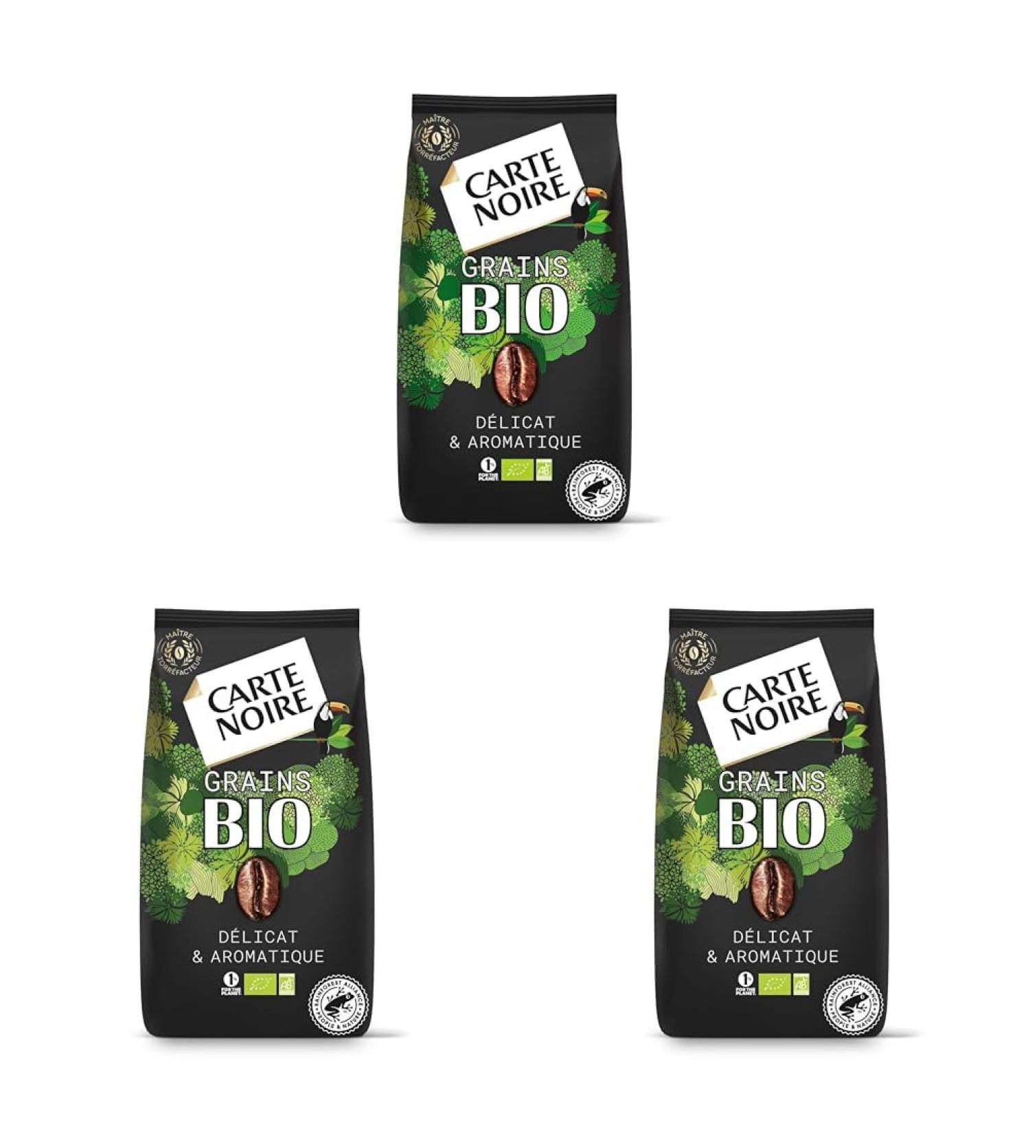 CARTE NOIRE - Caf Grain Bio - 100% Arabica - Origine Am rique Latine - Paquet de 1 kg - Fabriqu en France (Lot de 3) Aucun 1 kg (Lot de 3) - Buy Online on GoSupps.com
