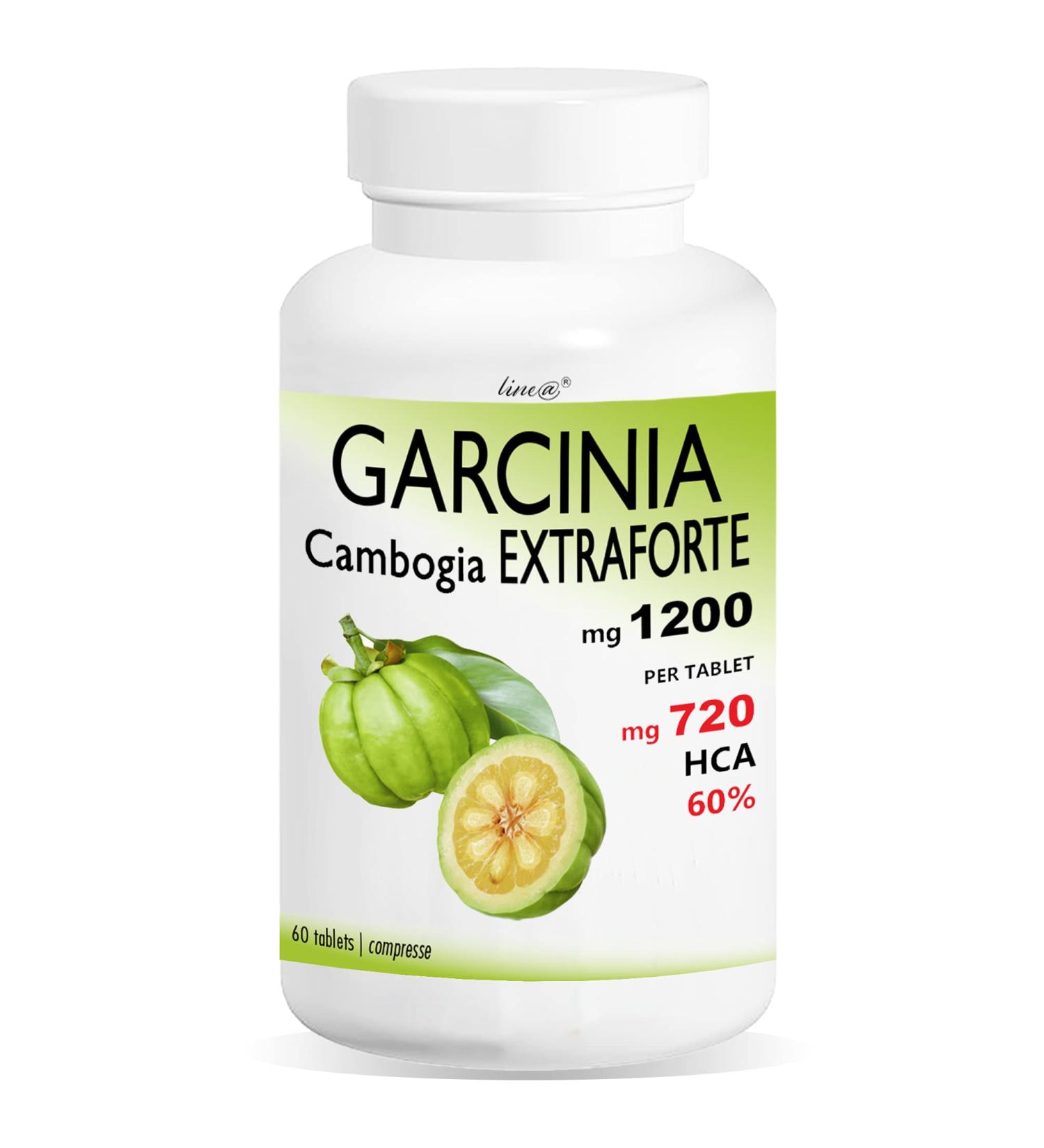 Garcinia Cambogia Extraforte 1200mg - 60 Tablets - 100% Pure & Natural - High Potency 720mg HCA - Italian Supplement for Weight Loss - Buy Online on GoSupps.com
