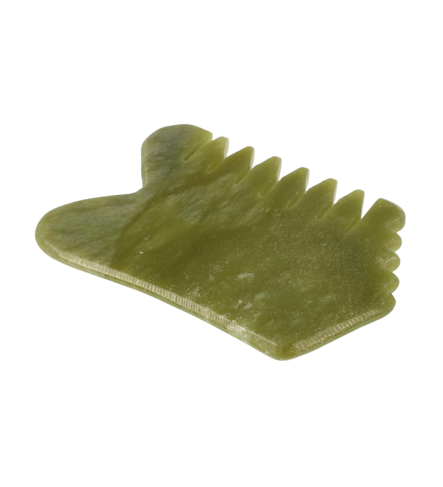 Buifulsic Xiuyan Jade Massage Comb | Jade Hair Tool & Head Massager for Skin Care - Buy Online on GoSupps.com
