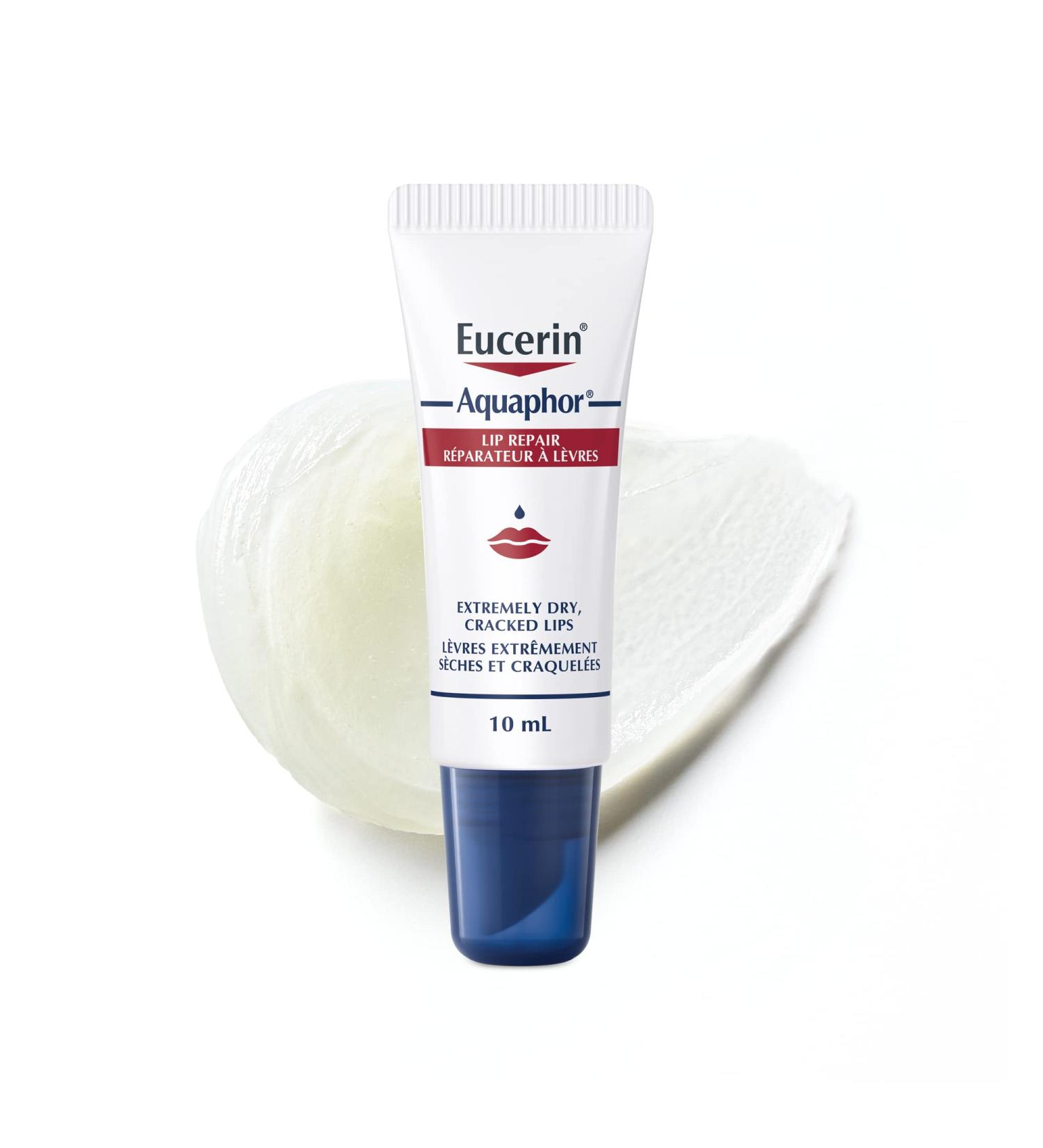 EUCERIN AQUAPHOR Lip Balm Healing Ointment for Extremely Dry Chapped and Cracked Lips 10ml | Aquaphor Lip Repair | Non-Comedogenic lip balm | Fragrance-free lip balm | Recommended by Dermatologists - Buy Online on GoSupps.com
