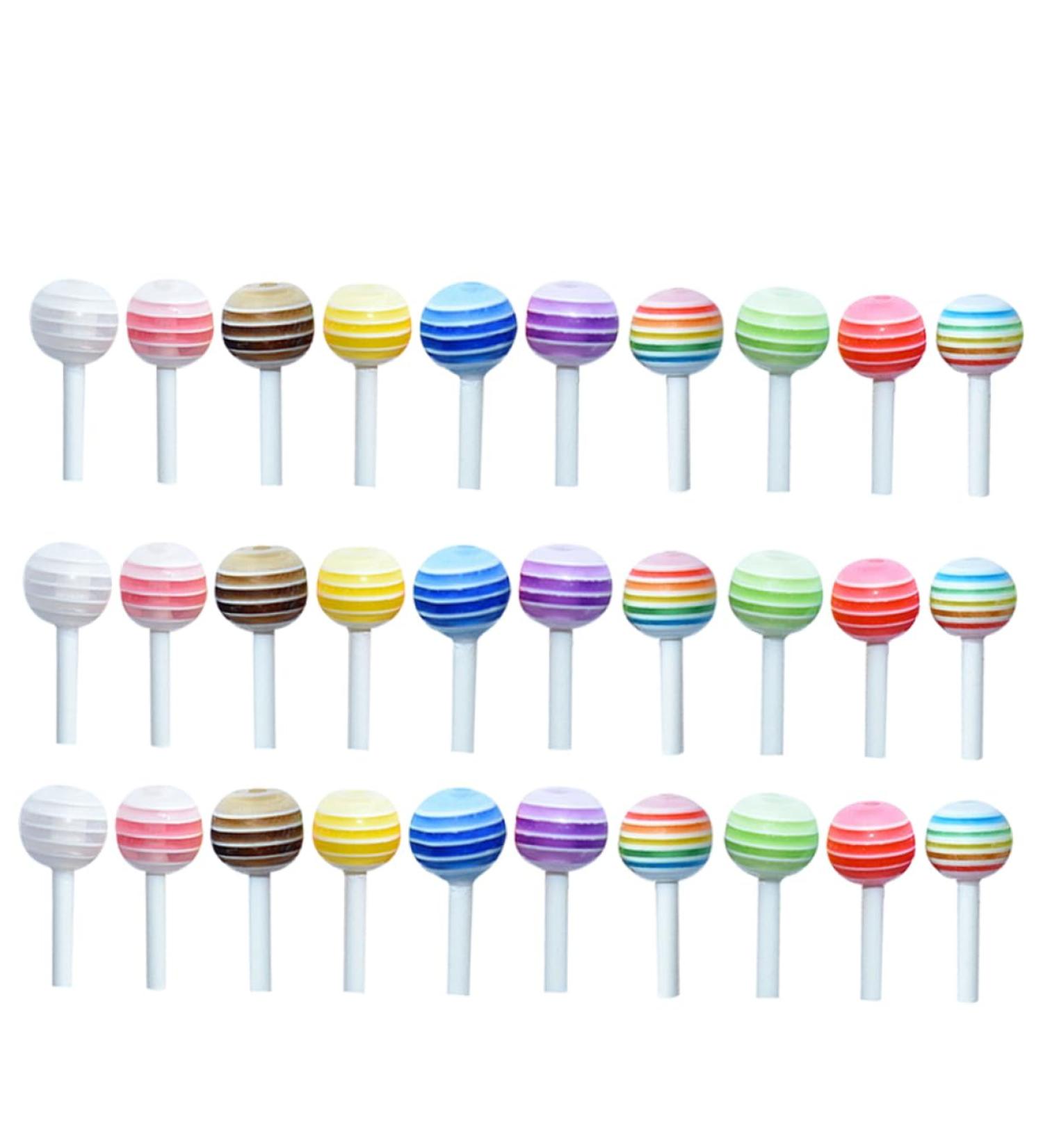 FAVOMOTO 30pcs Simulation Lollipop Candies Wedding Decorations Candy Nail Decorations for Nail Art Imitation Sugar Model Car Accessories Mini Lollipop Mini Sugar-loaf Mini House Supplies 3d 1.40X0.60X0.60CM 1 - Buy Online on GoSupps.com