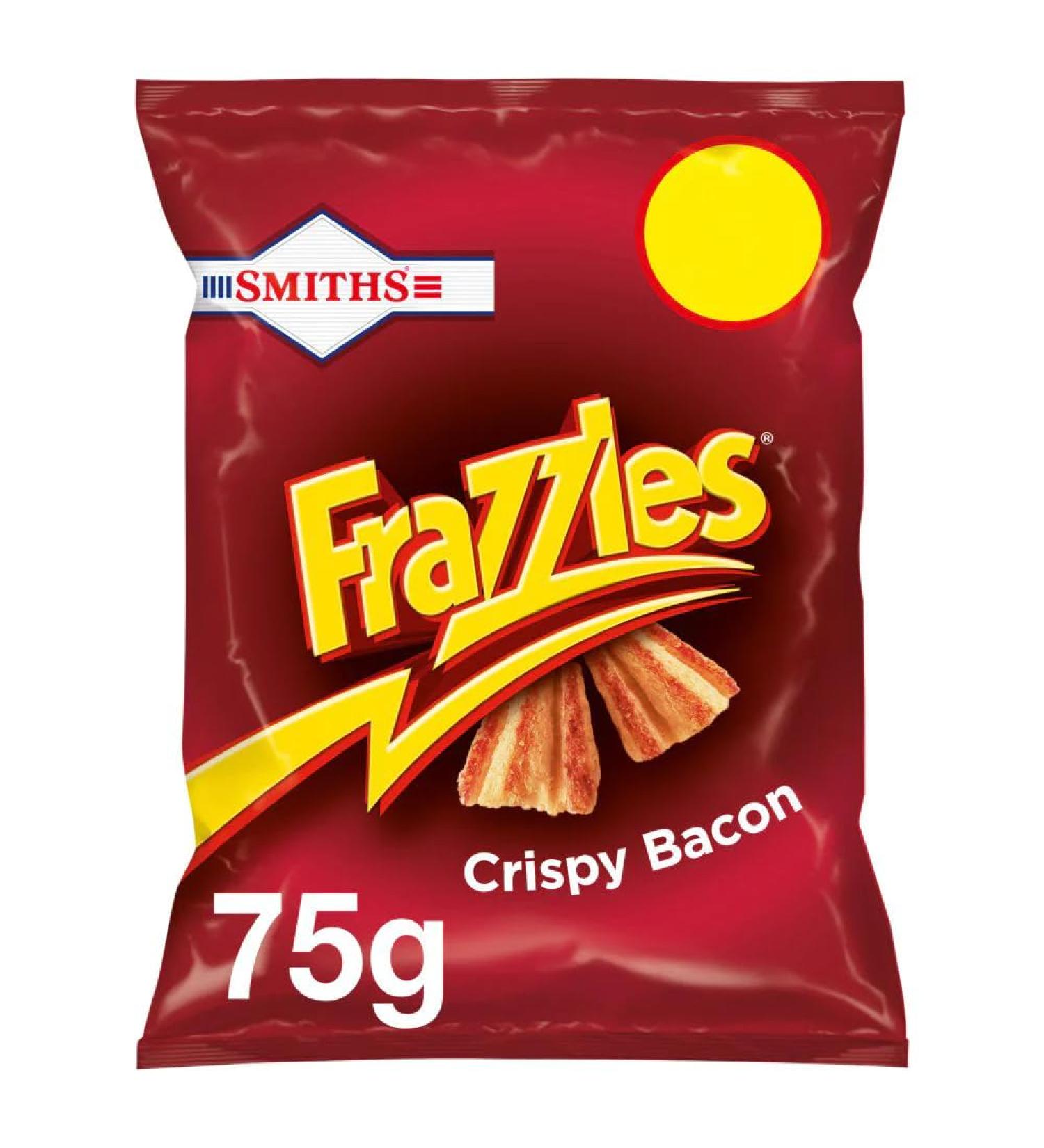 Smiths Frazzles Crispy Bacon Snacks 75g-Food