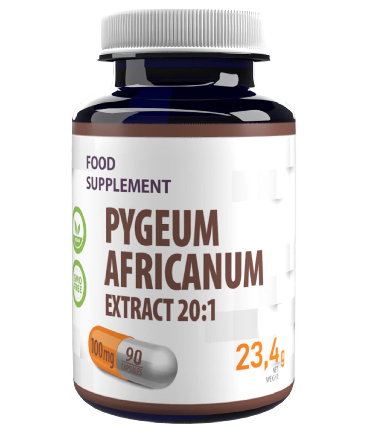 Pygeum Africanum 20000mg Equivalent Extract - 90 Vegan Capsules | High Strength, 13% Phytosterols, Gluten & GMO Free - Buy Online on GoSupps.com