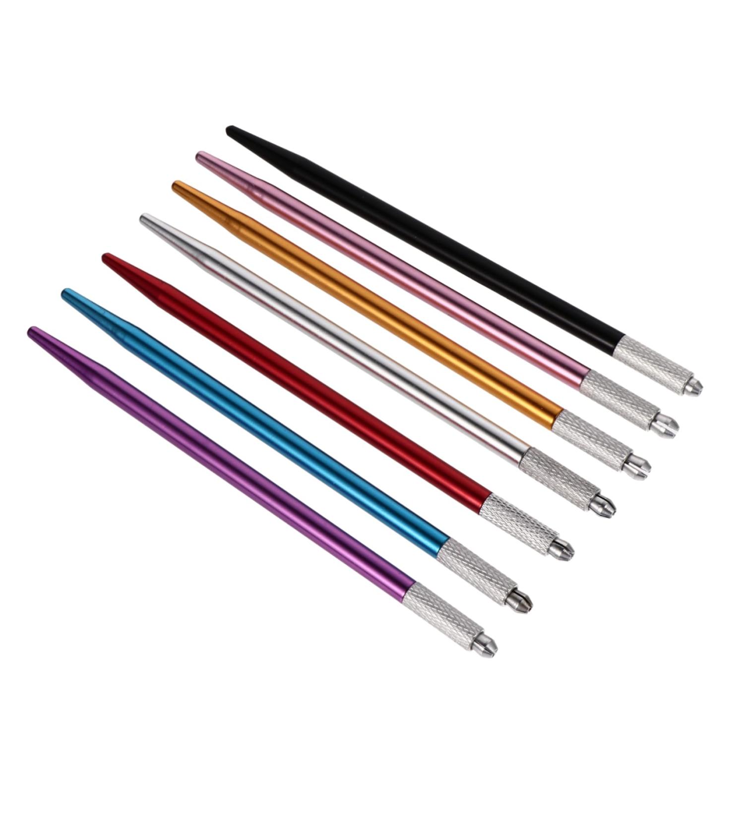 FOMIYES 7pcs Metal Embroidery Pen Brow Pencil Makeup Pen Metal Holder Embroidered Manual Pen Tool Korean - Buy Online on GoSupps.com