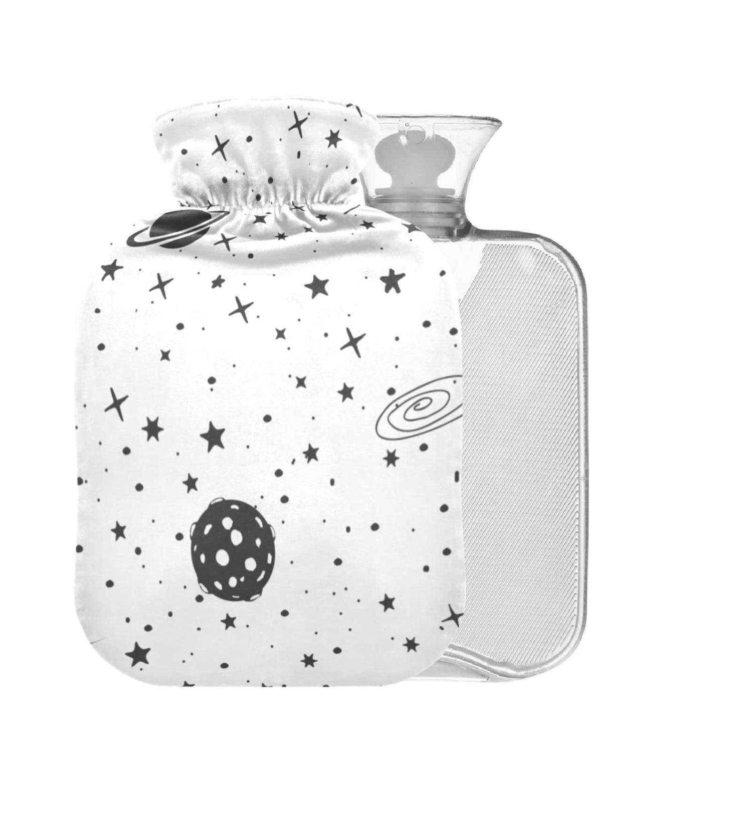 Space Planet Hot Water Bottle 2L | BPA-Free Large Hot Water Bag with Cover | Pain Relief for Cramps - Buy Online on GoSupps.com