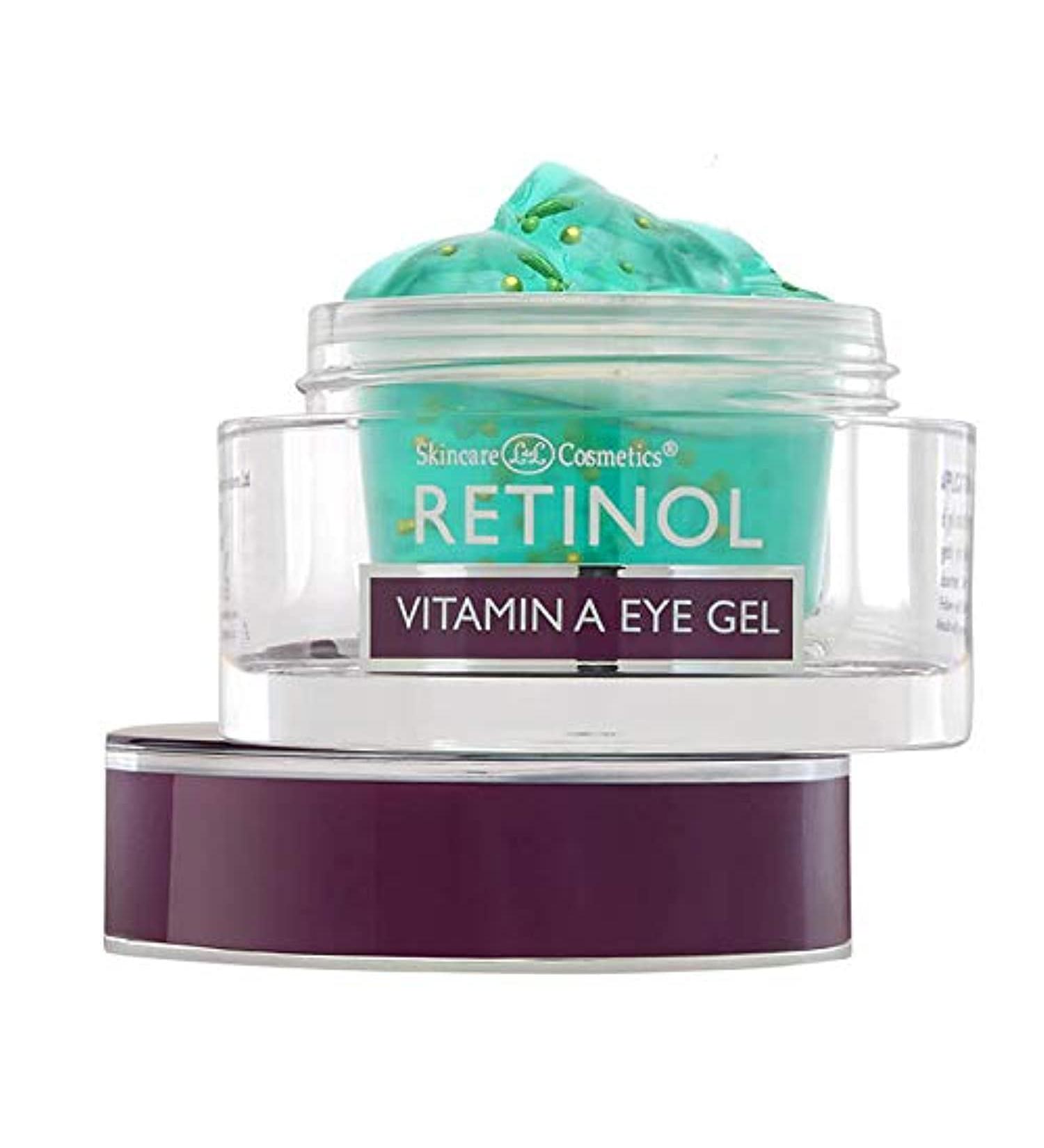 Retinol Vitamin A Eye Gel for Anti-Wrinkle Treatment | Minimize Signs of Aging, Puffiness & Dark Circles | Restores Tone & Elasticity with Micro-Beads - Buy Online on GoSupps.com
