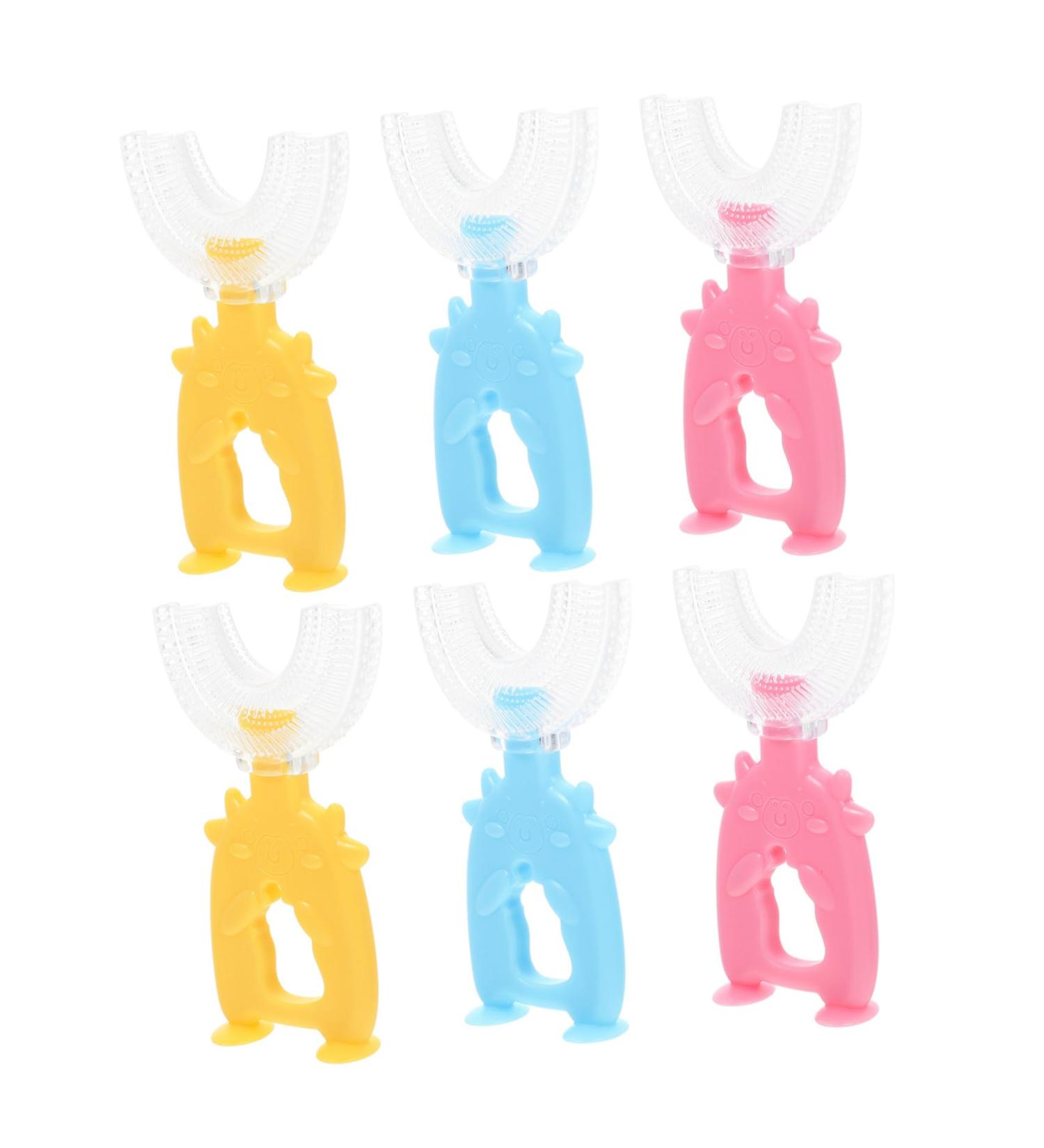 Shop Minkissy 6-Piece Shaped Manual Toothbrush Set for Kids | Eco-Friendly Children's Dental Care - Buy Online on GoSupps.com