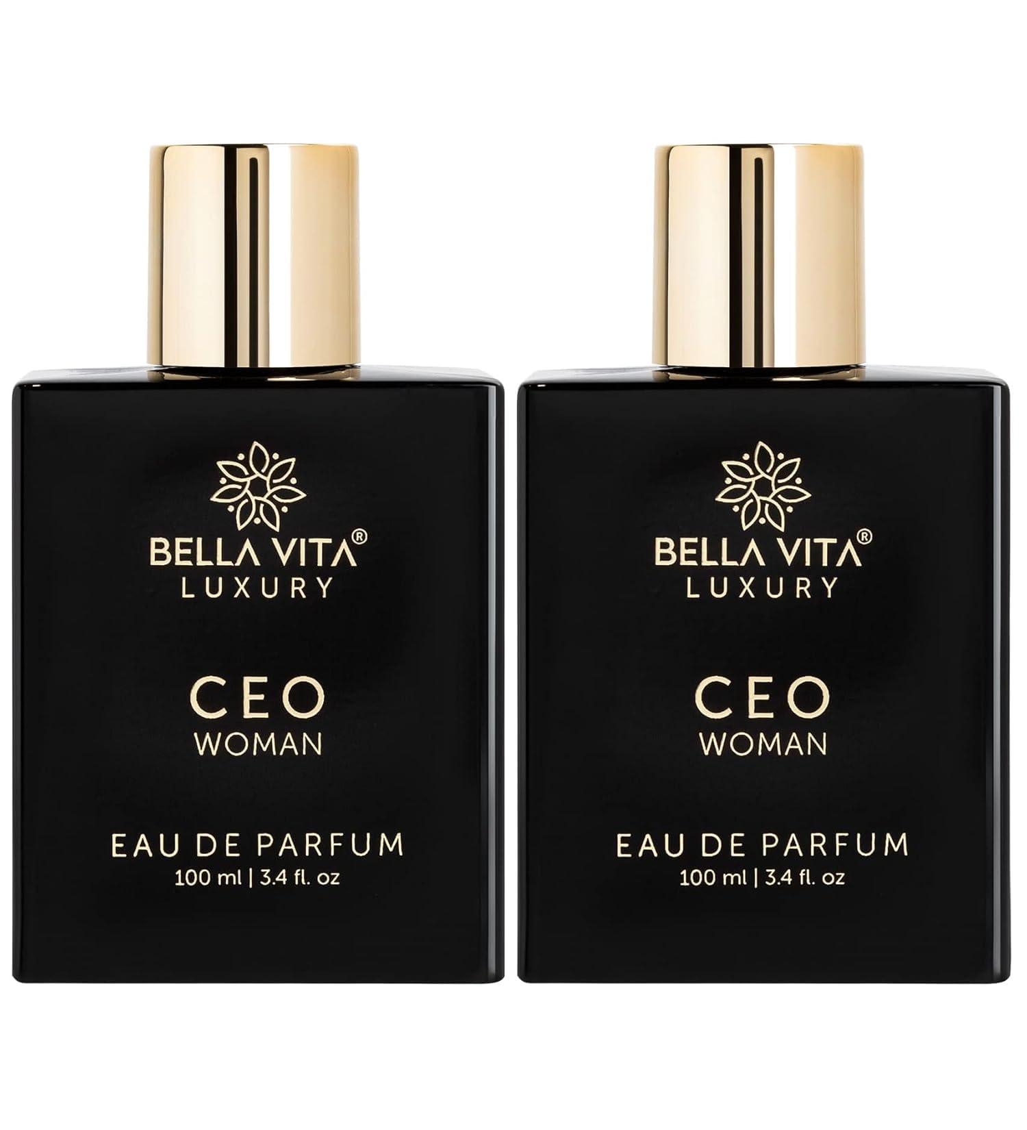Luxury CEO Woman Eau De Parfum Perfume with Ylang Ylang Vanilla Musk Tonka & Plum|Spicy Long Lasting EDP Fragrance Scent for Women 100Ml (3.4 fl.oz.) Pack of 2