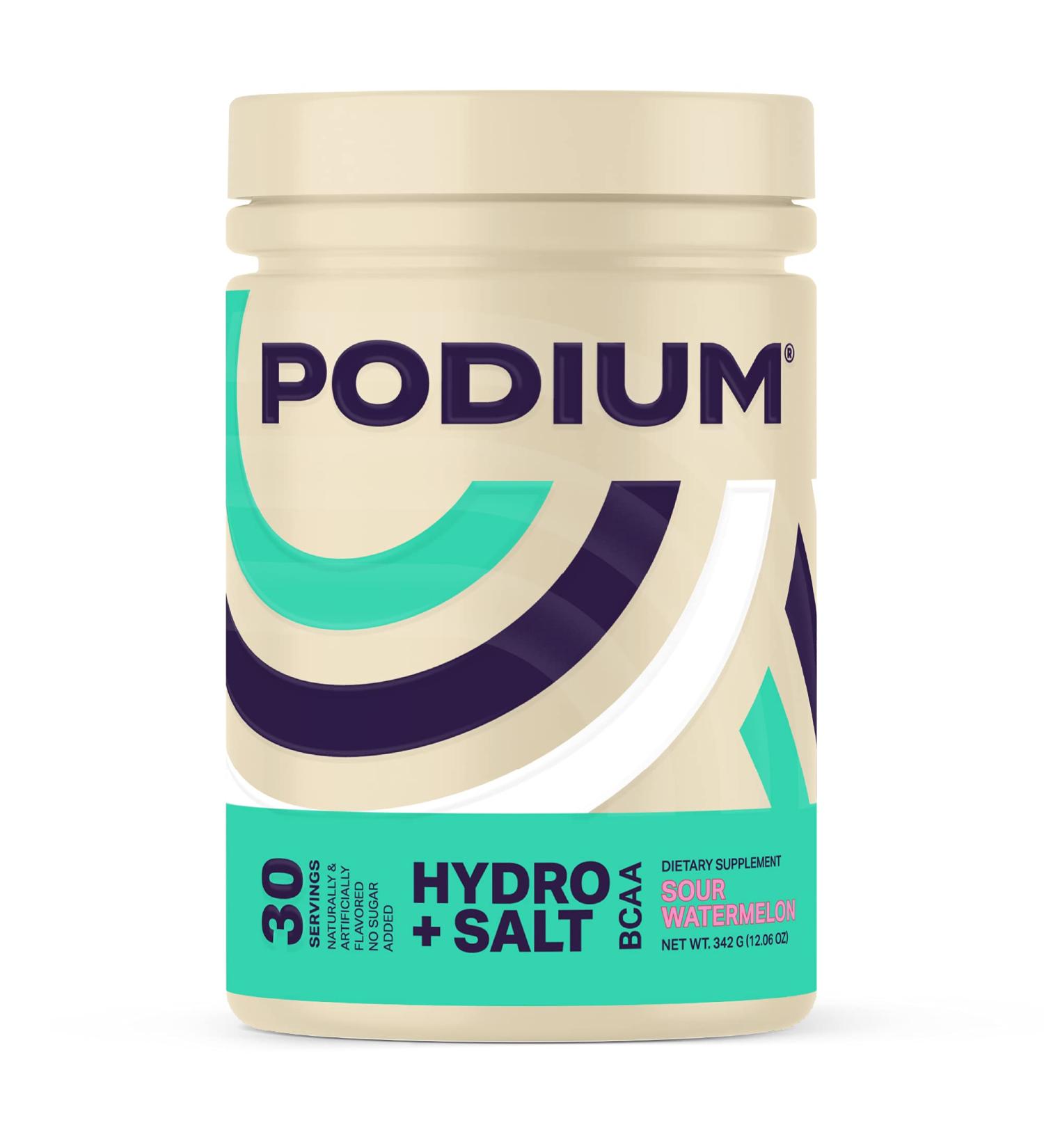 Podium Nutrition Sour Watermelon BCAA Powder - 30 Servings, Electrolytes for Hydration and Recovery - Buy Online on GoSupps.com