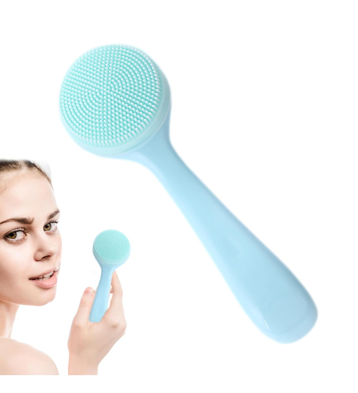 Skoulazeo Facial Cleansing Brush Skin Friendly Waterproof Face Cleaning Scrubber Manual Facial Cleansing Brush Skin Friendly Waterproof Face Cleaning Scrubber Blue - Buy Online on GoSupps.com